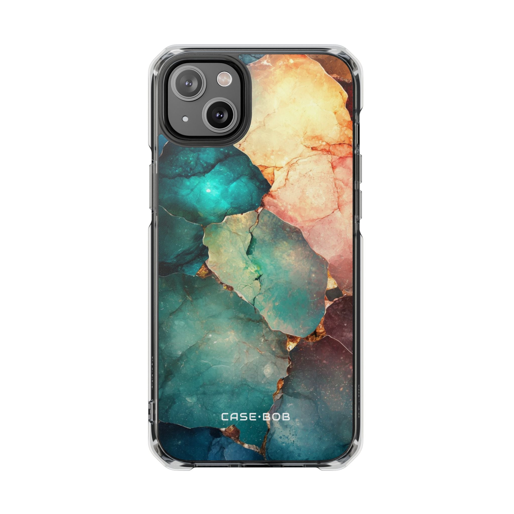 Teal Mosaic Veins iPhone 14 Plus Case - Impact