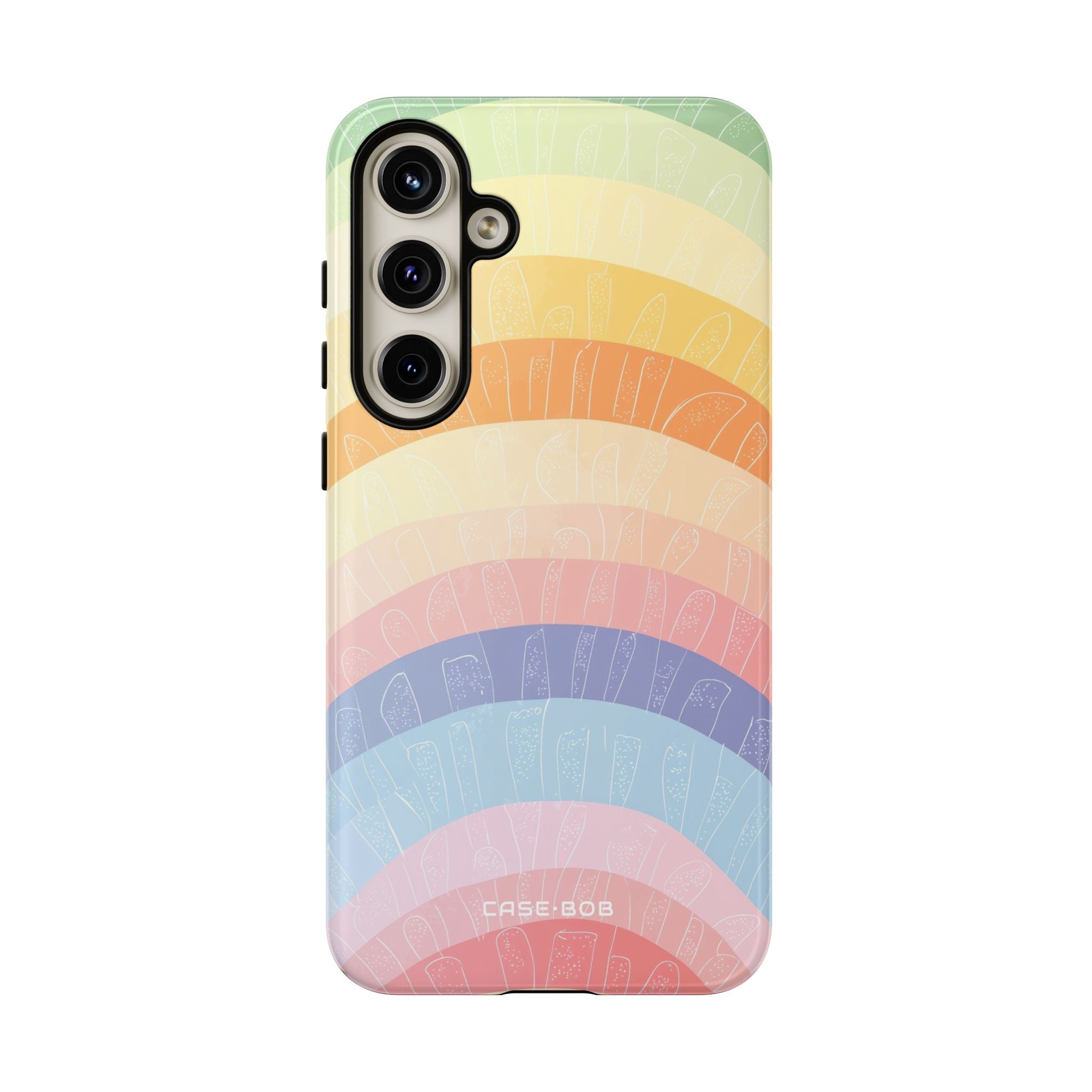 Pastell Regenbogen Bänder Samsung S24 Plus Case - Tough