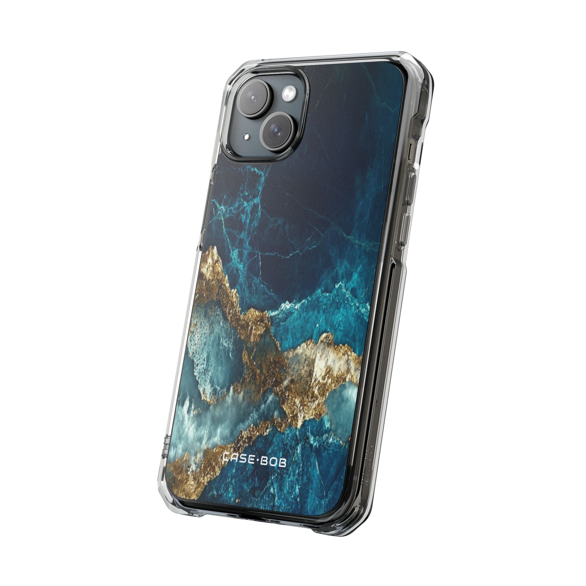 Jagged Gold Split iPhone 15 Plus Case - Impact