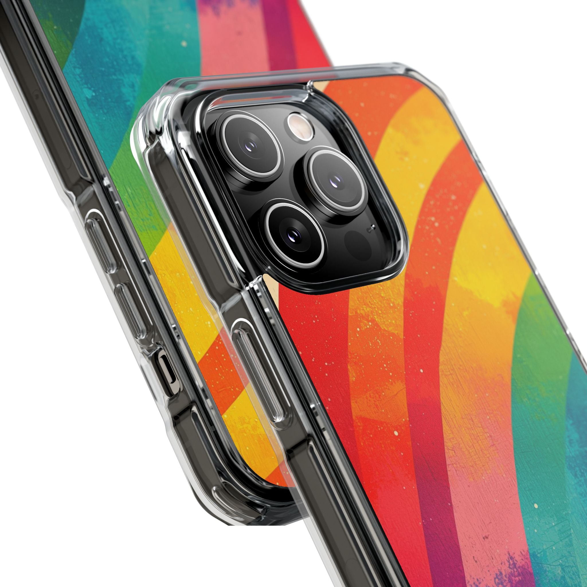 Textured Rainbow Arc iPhone 14 Pro Max Case - Impact