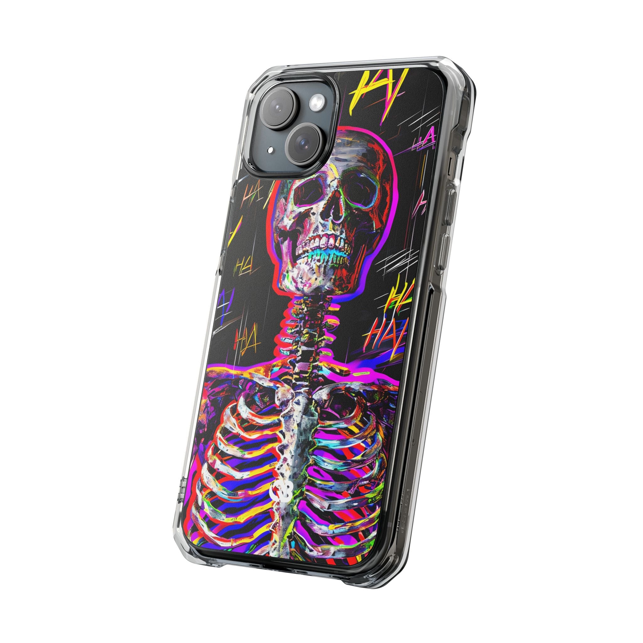 Neon Glitch Skeleton · Impact Handyhülle für iPhone · Magsafe