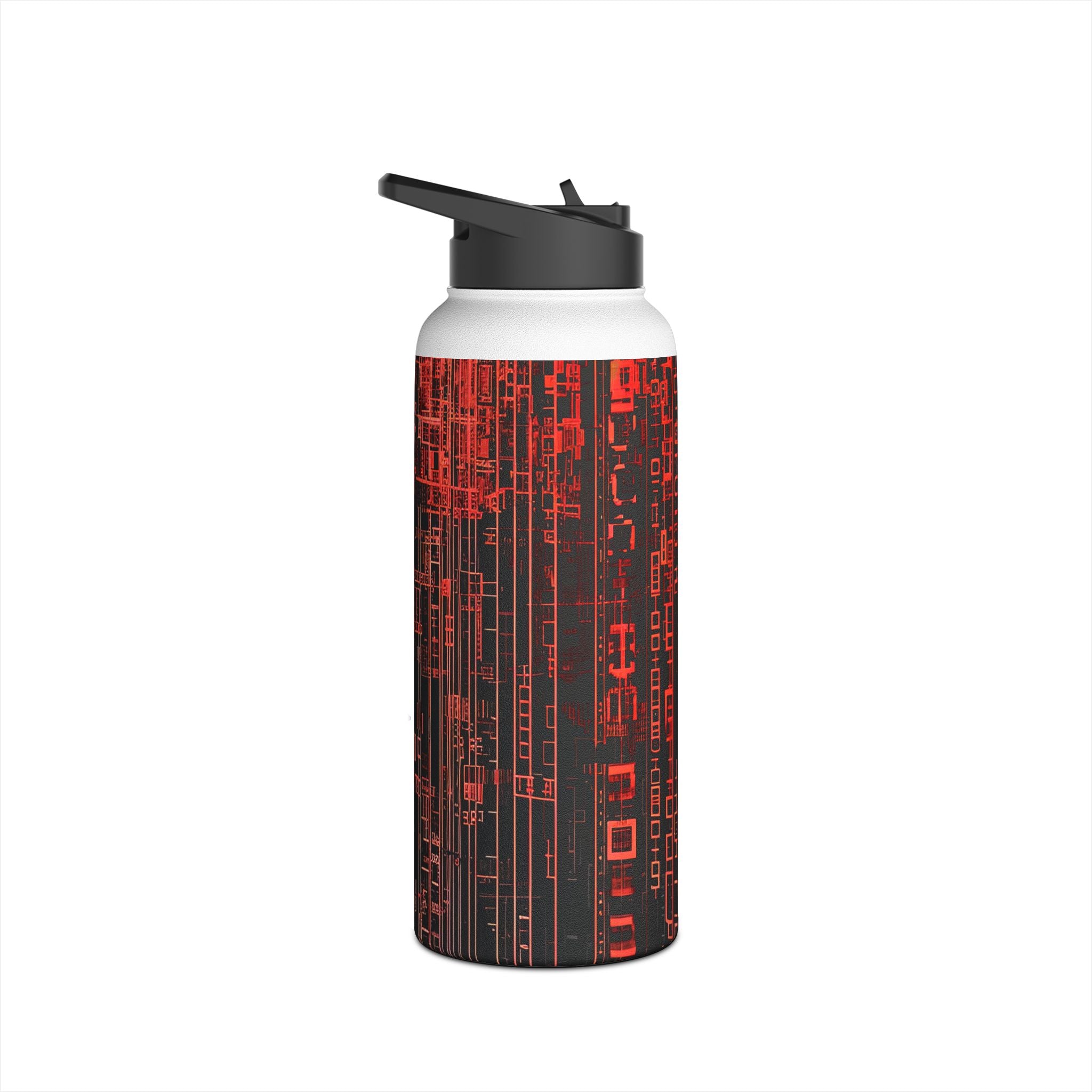 Crimson Columns - Stainless Steel Water Bottle