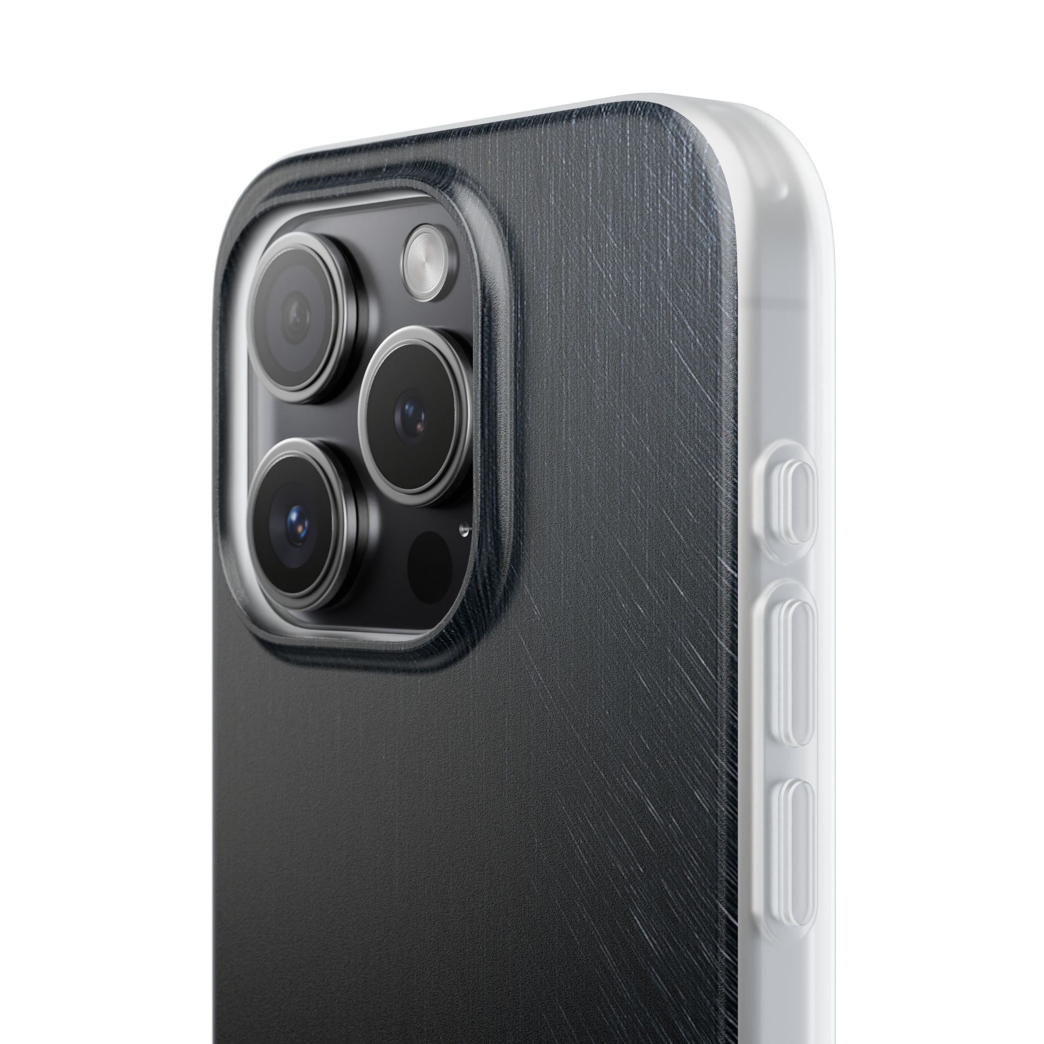 Black Lite Phone Case for iPhone - Midnight Brushed Grain