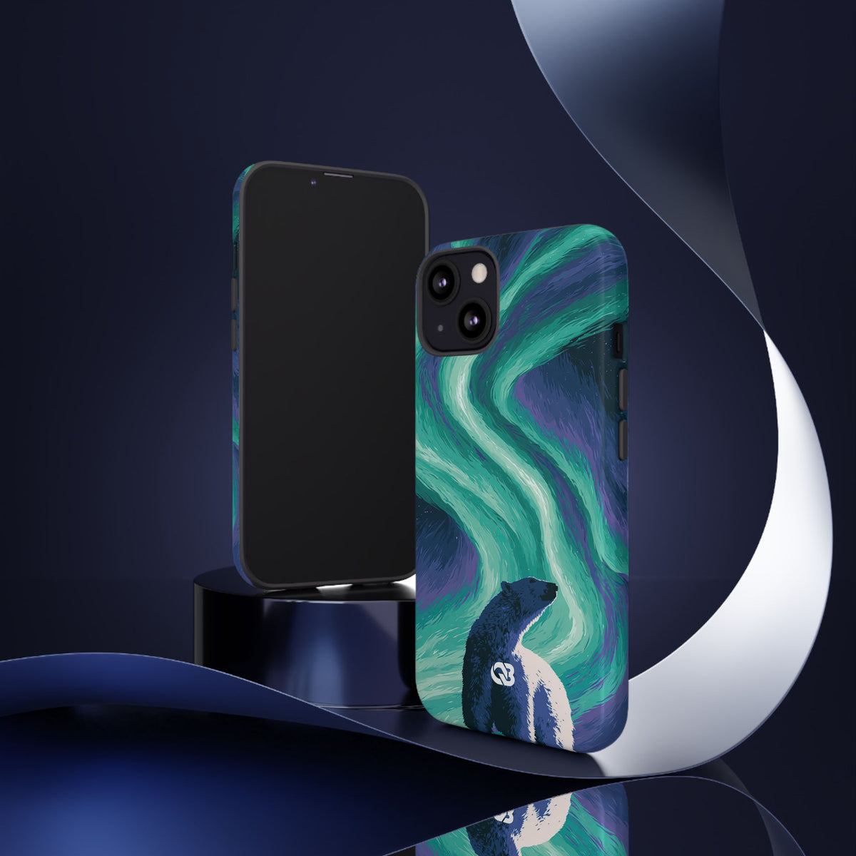 Arctic Aurora Bear · Tough Phone Case for iPhone · Teal