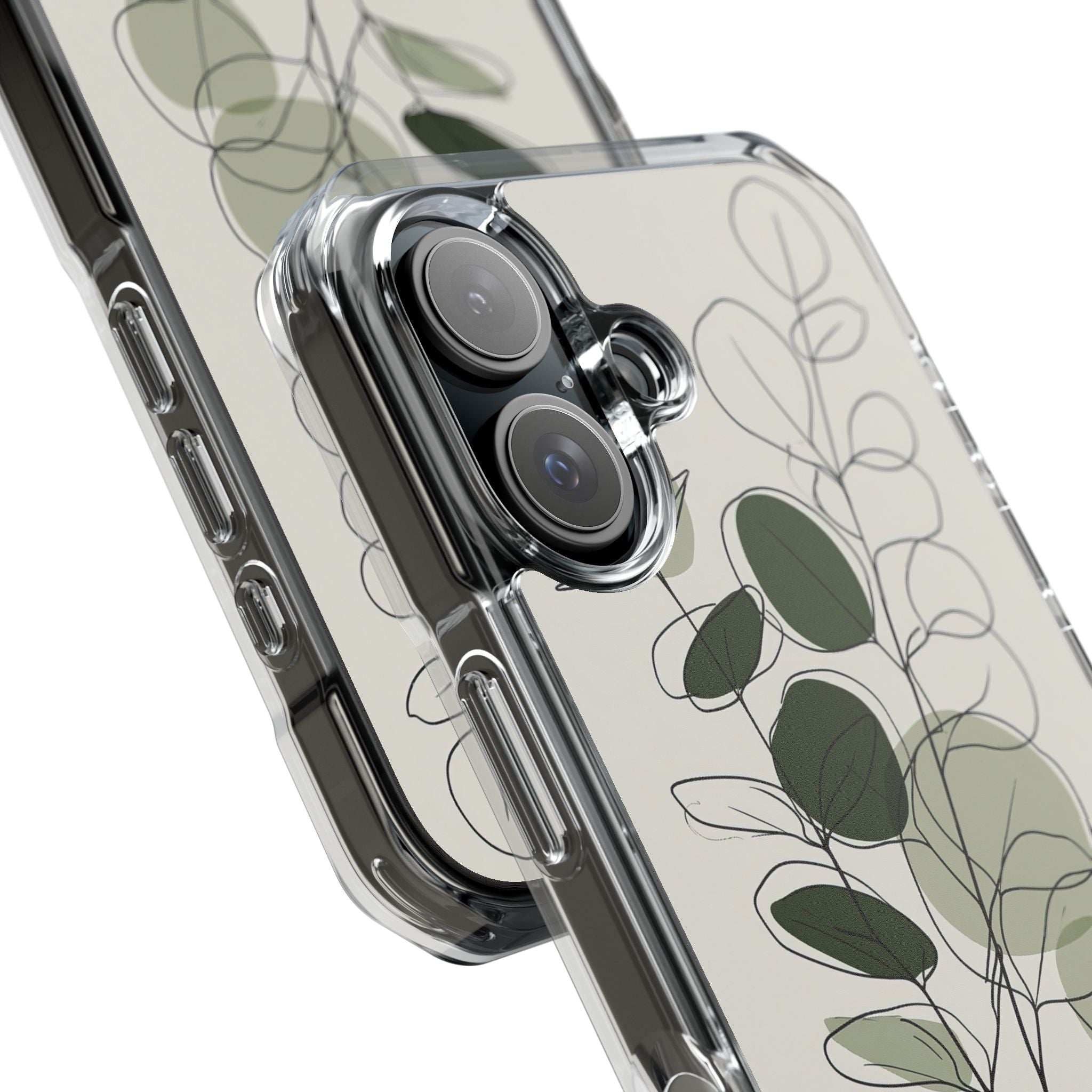 Green Impact MagSafe Phone Case for iPhone - Muted Eucalyptus Sketch