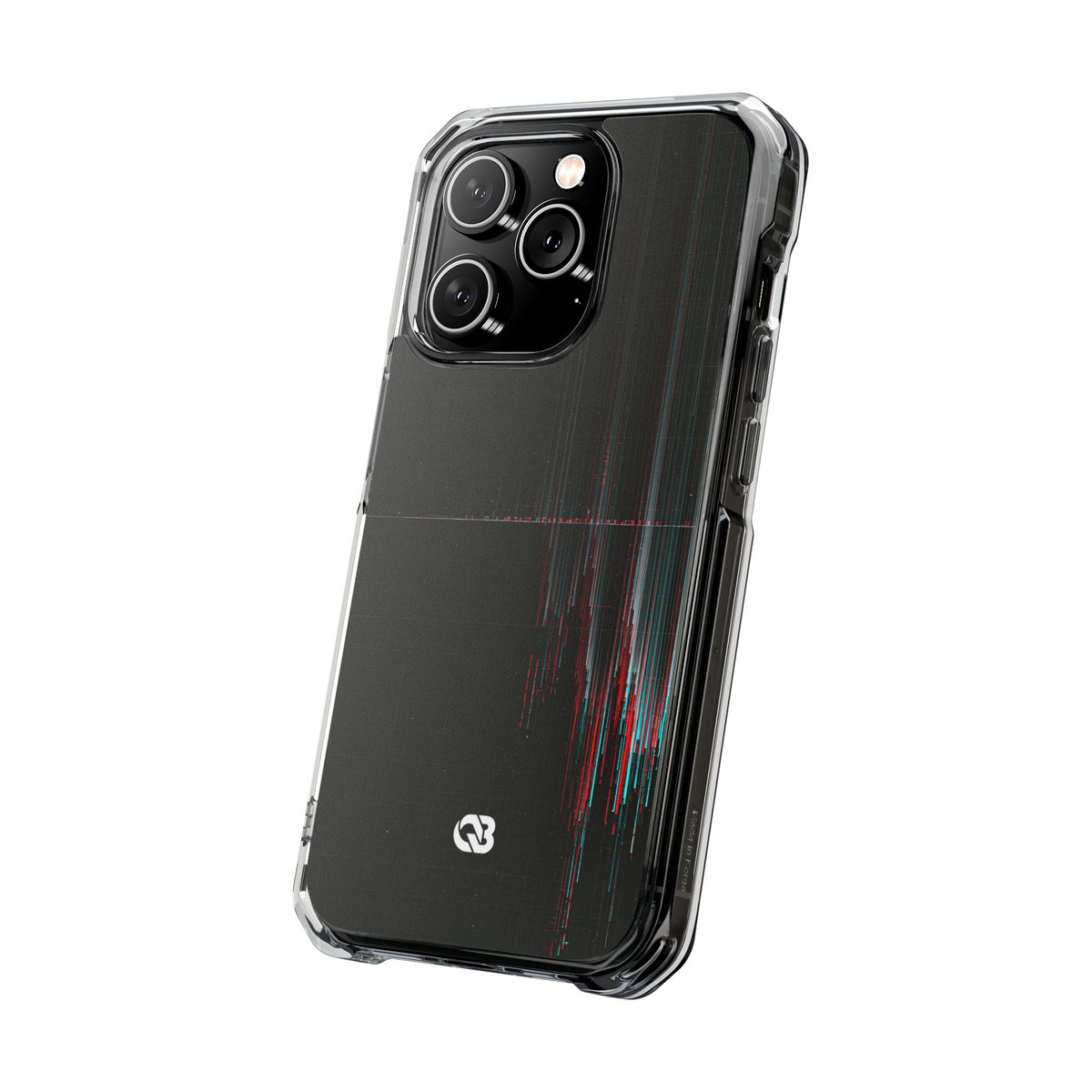 Black Impact MagSafe Phone Case for iPhone - Corrupted Data Stream