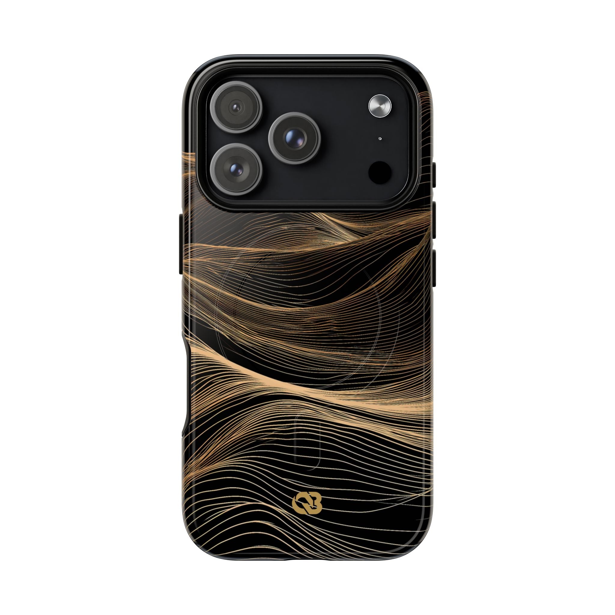 Black Tough 2.0 Magsafe Phone Case for iPhone - Copper Topo Ridge