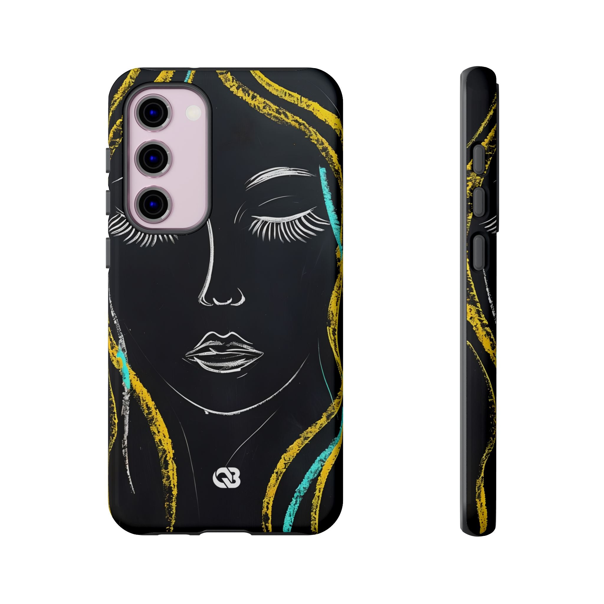 Obsidian Chalk Portrait · Tough Phone Case for Samsung