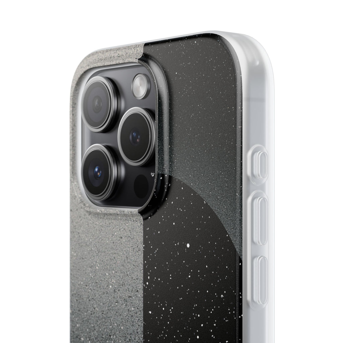 Black Lite Phone Case for iPhone - Lunar Static Orbit