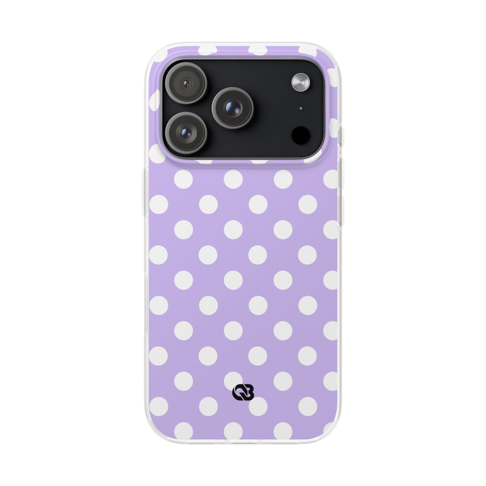 Lavender Polka Grid · Soft Phone Case for iPhone