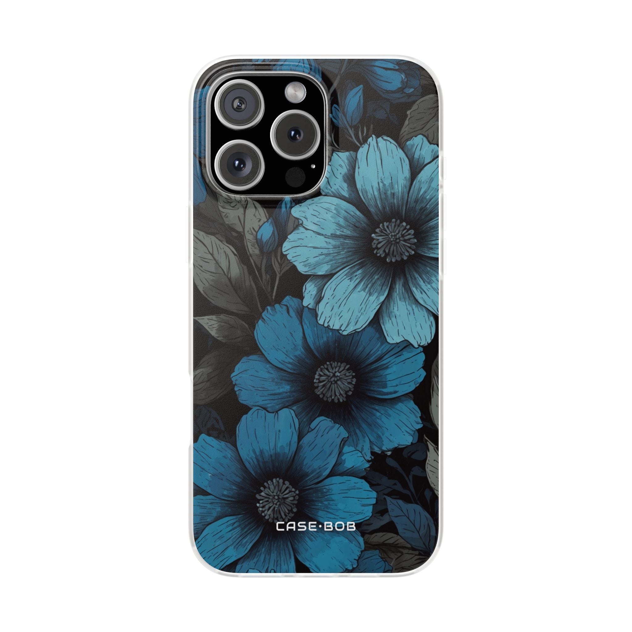 Blue Petal Radiance iPhone 16 Pro Max Case - Soft