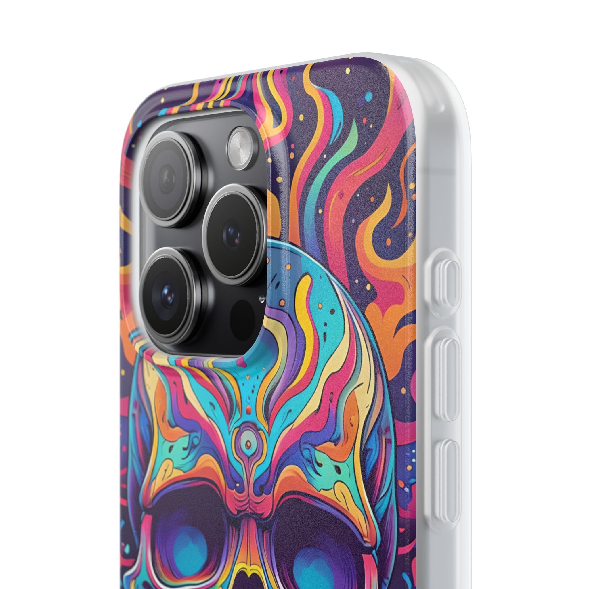 Liekki pääkallo iPhone 15 Pro -pehmeä suojus