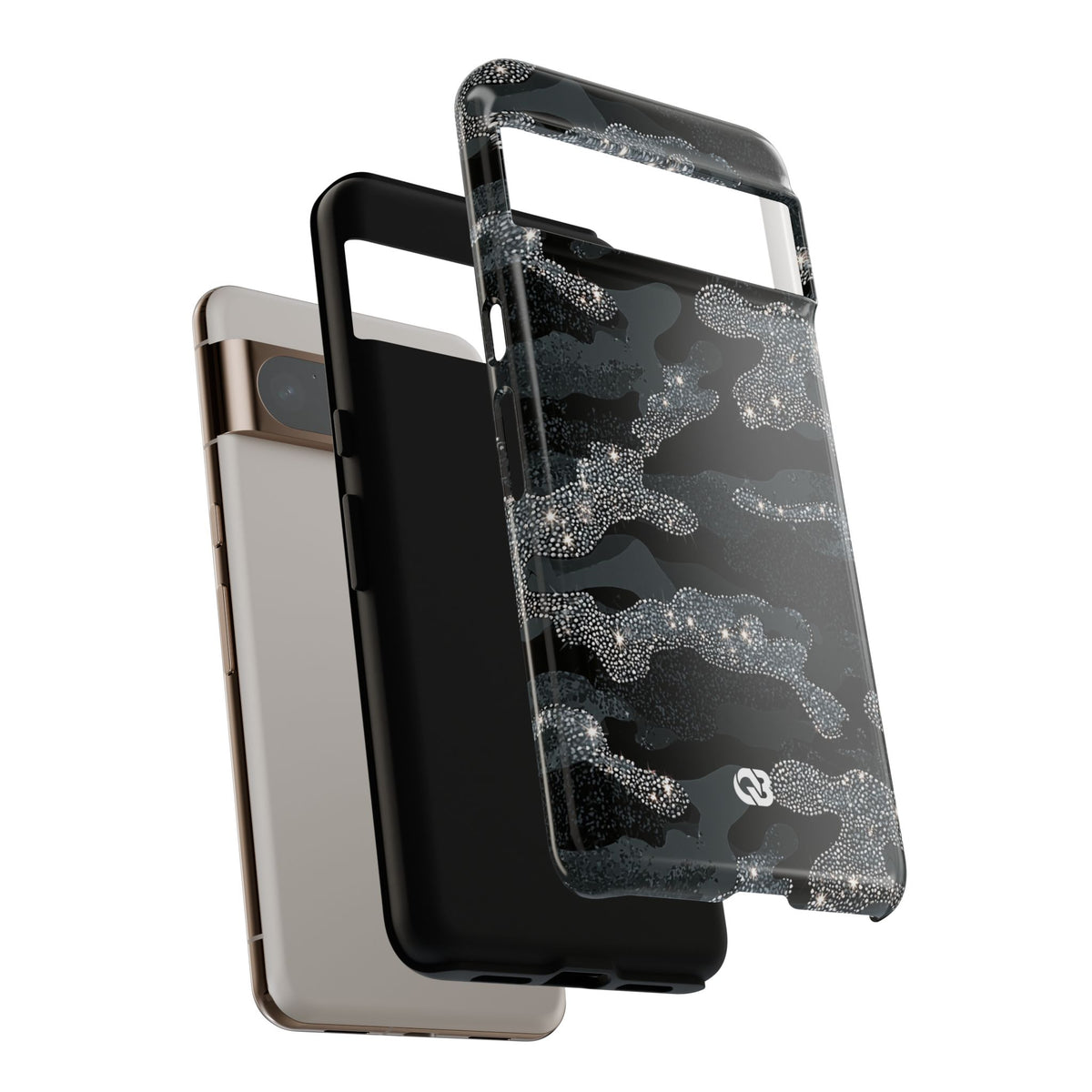 Glitter Shadow Camo · Tough Phone Case for Pixel · Black