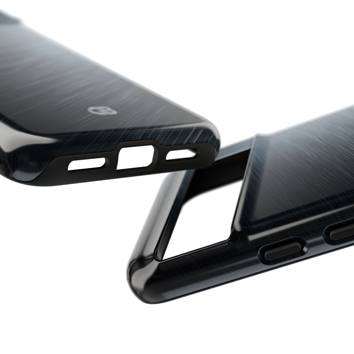 Grey Tough Phone Case for Google Pixel - Charcoal Brushed Steel