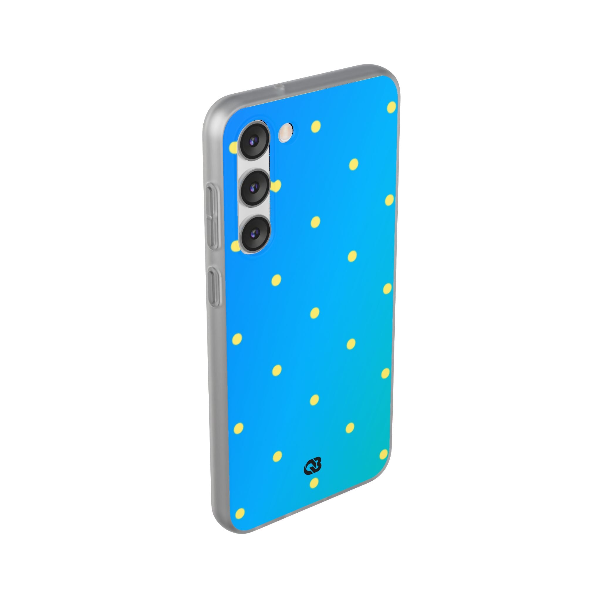 Cyan Sun Dots · Soft Phone Case for Samsung