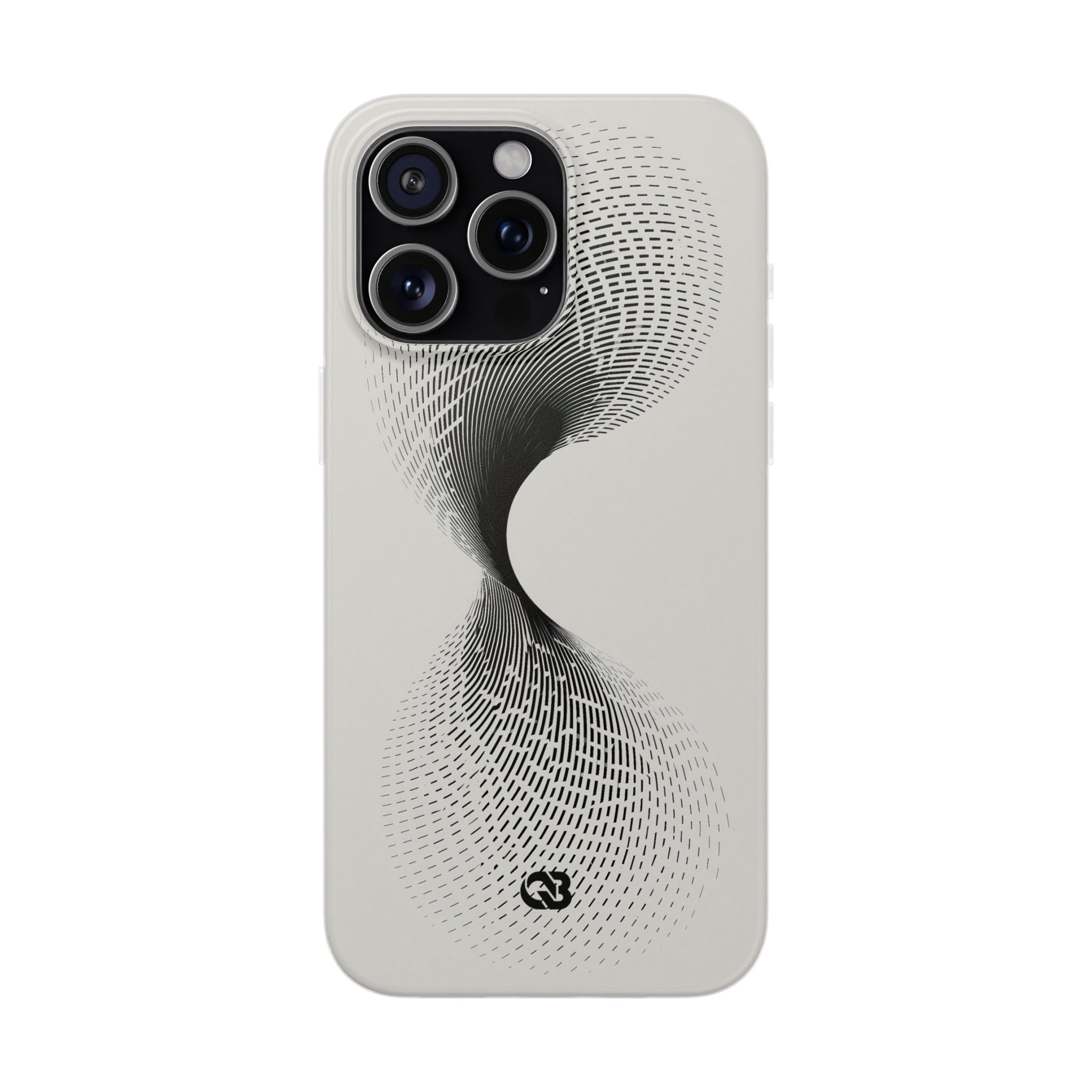 White Lite Phone Case for iPhone - Linear Torsion Grid