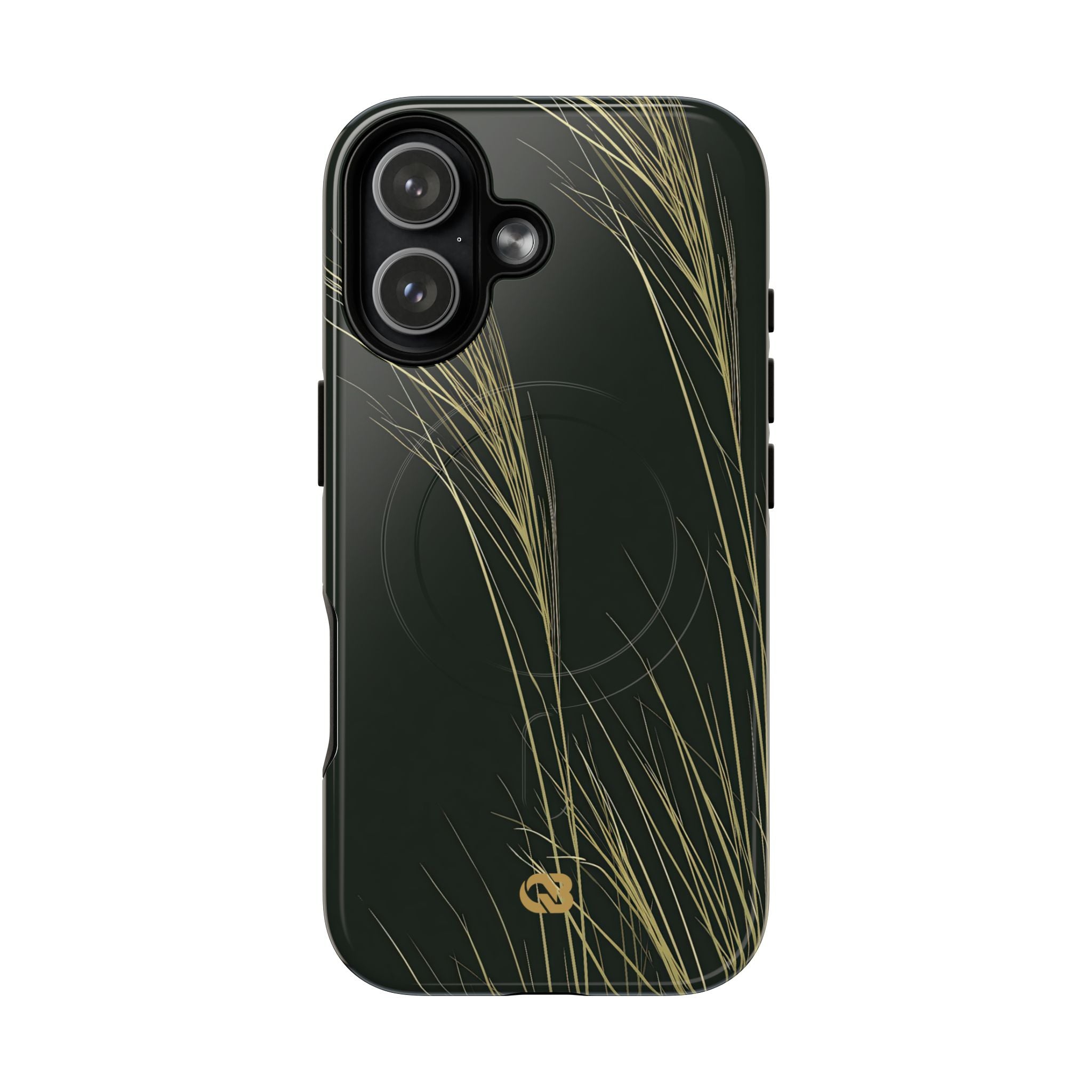 Green Tough 2.0 Magsafe Phone Case for iPhone - Midnight Gilded Grass