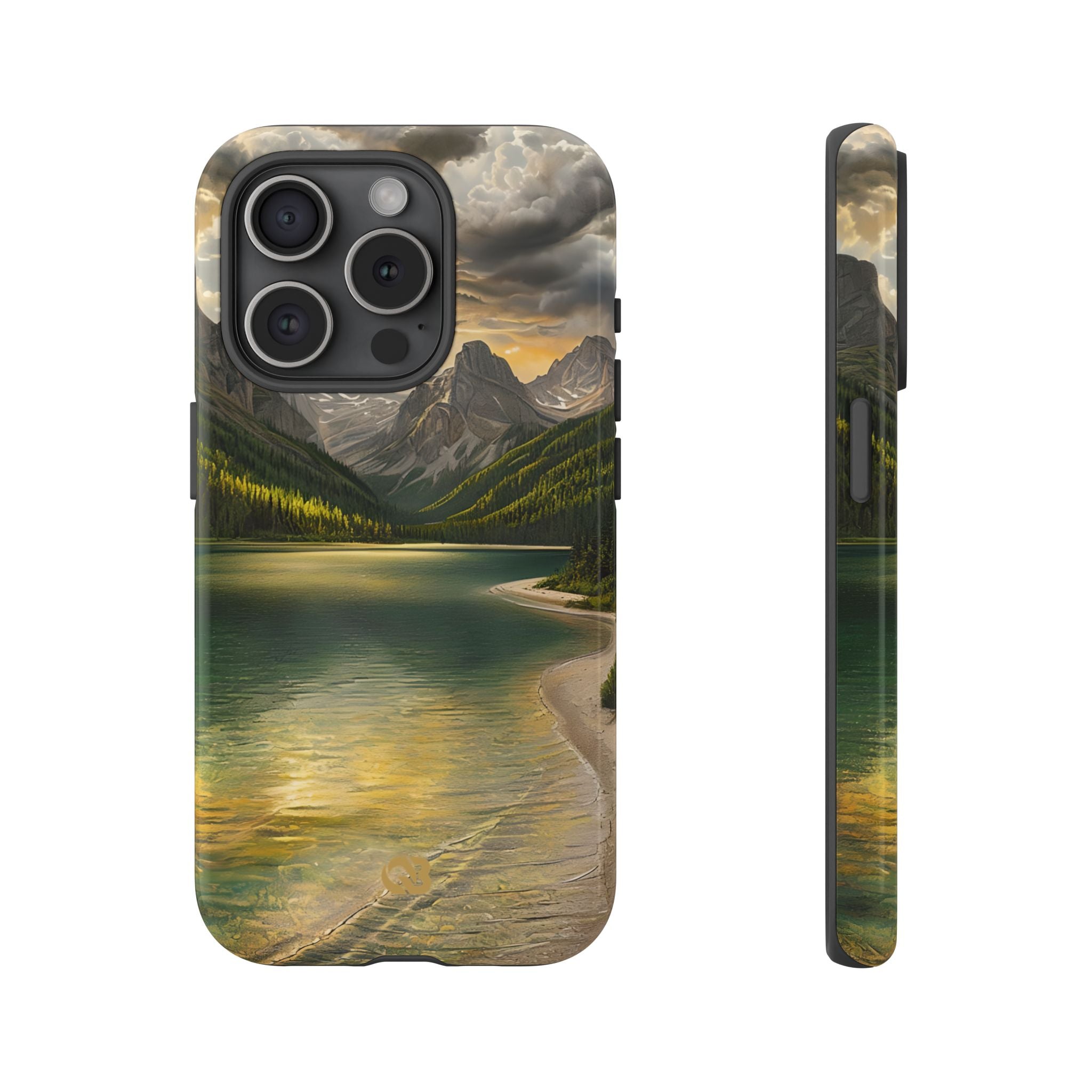 Gilded Mountain Lake · Tough Phone Case for iPhone