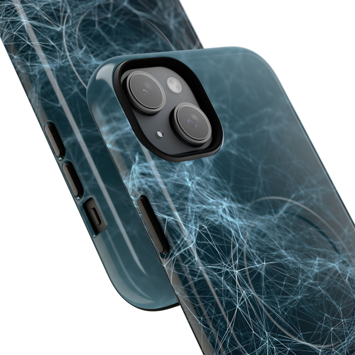 Teal Tough 2.0 Magsafe Phone Case for iPhone - Arctic Neural Mesh