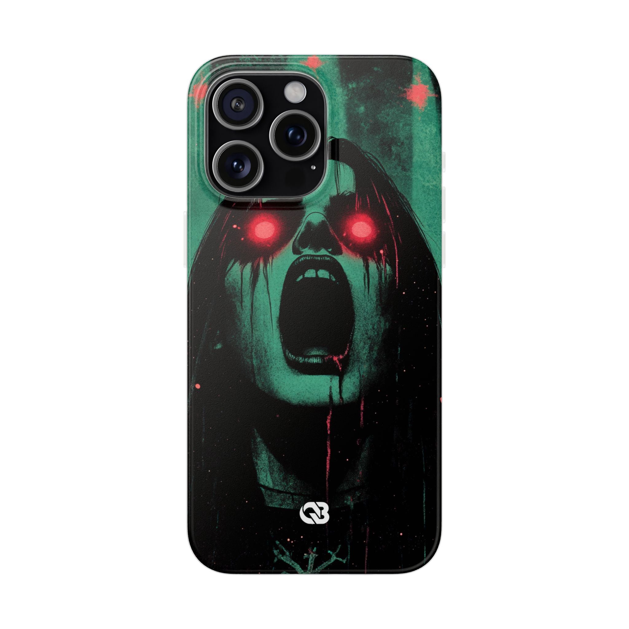 Crimson Emerald Scream · Soft Phone Case for iPhone