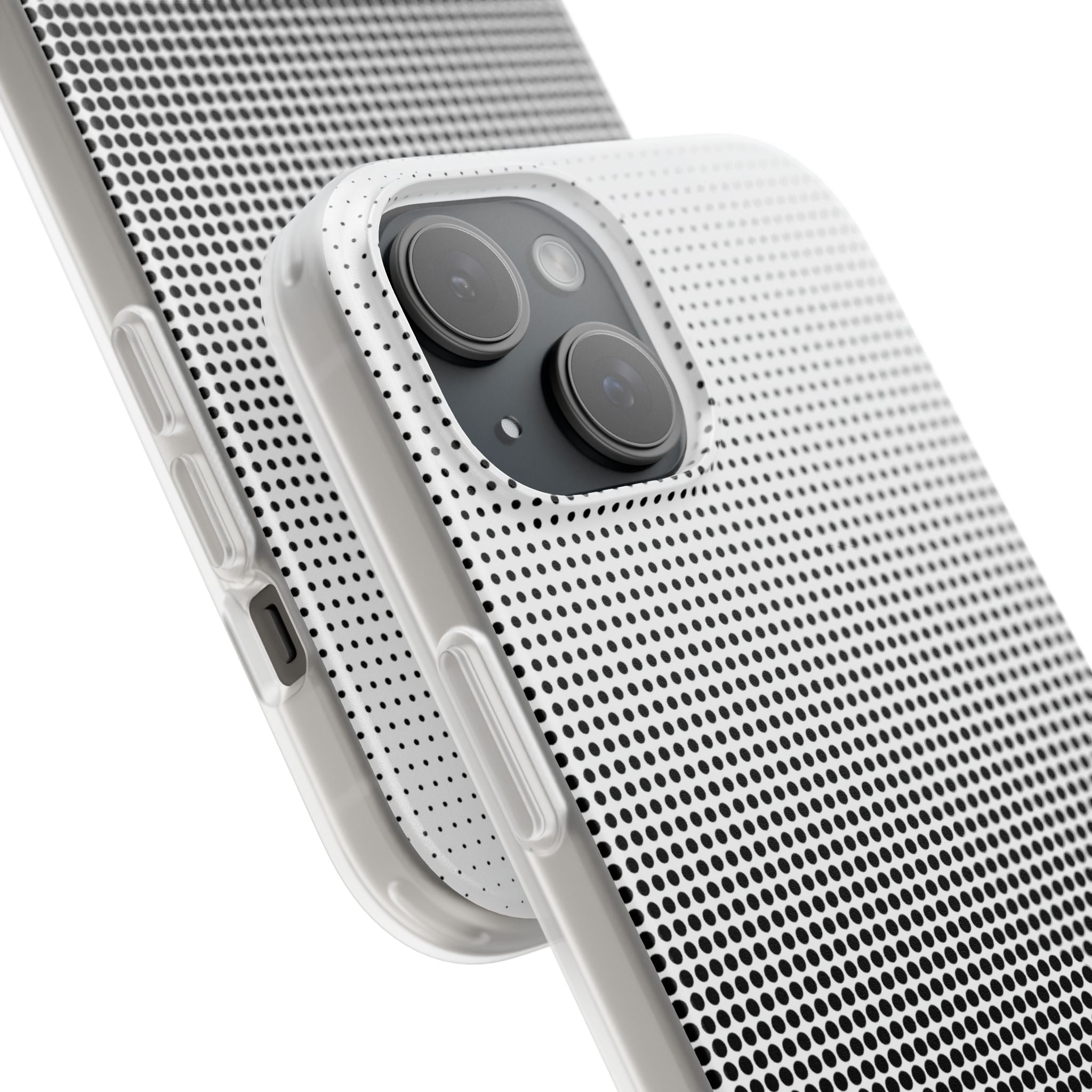 Black Lite Phone Case for iPhone - Obsidian Halftone Flux