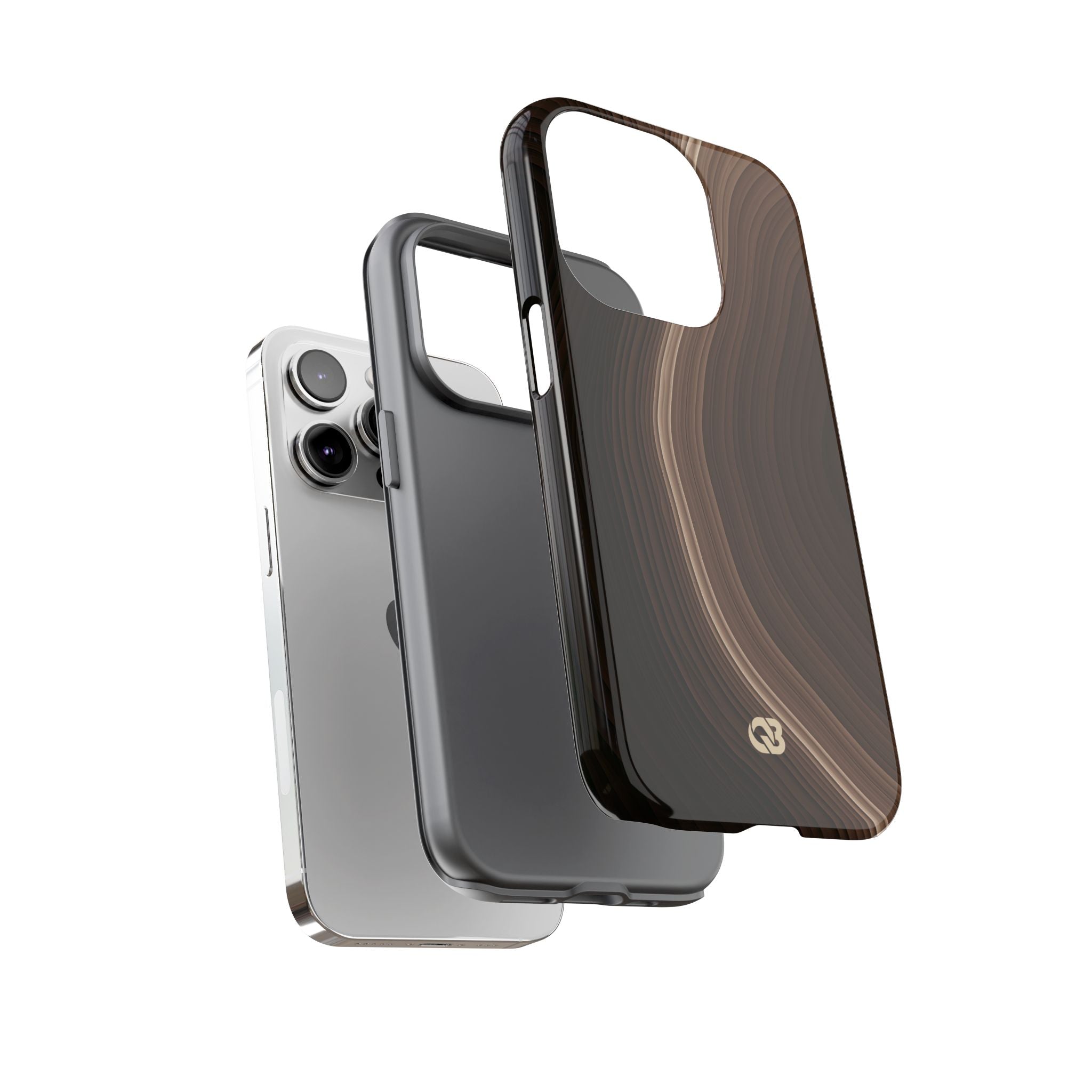 Brown Tough Phone Case for iPhone - Bronzed Canyon Relief