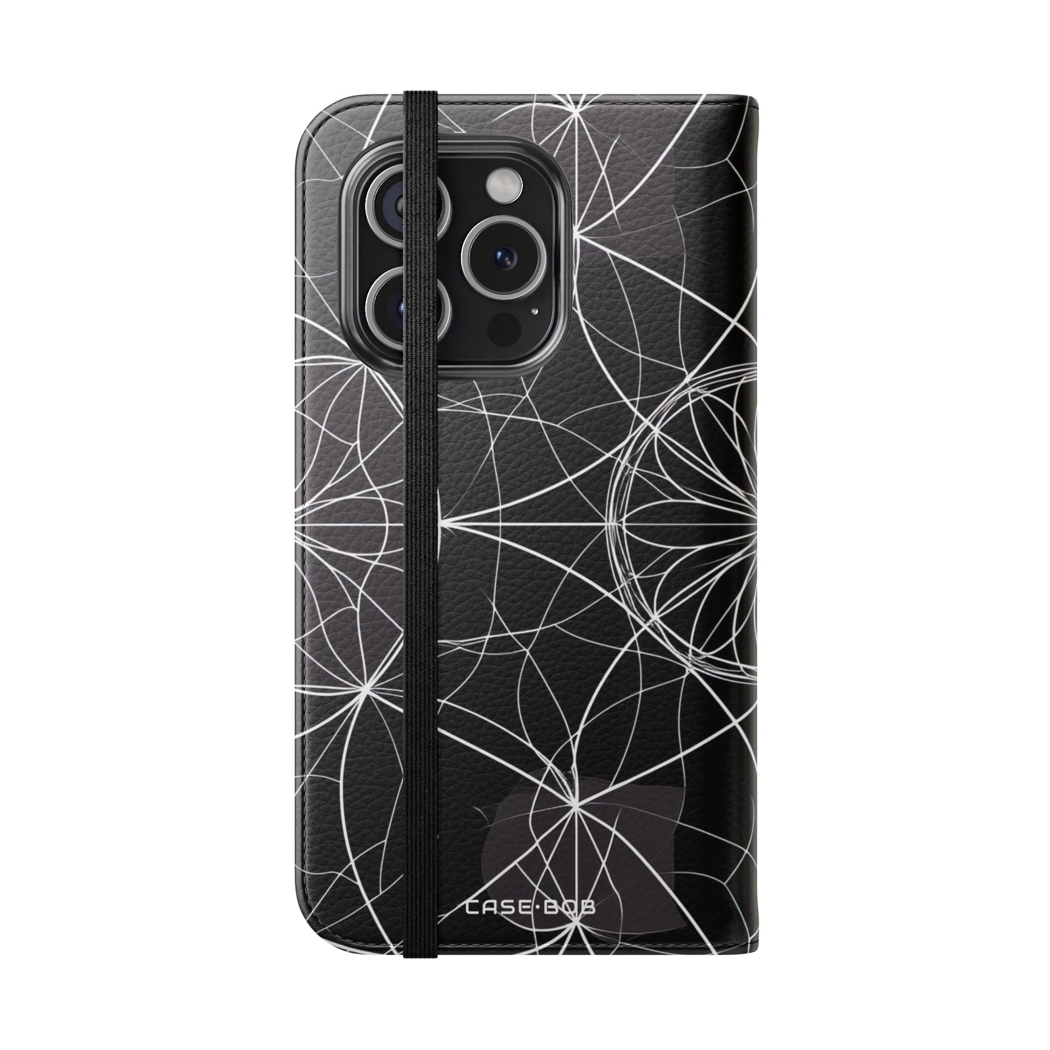 Witte Mandala Stralings - iPhone 15 Pro Case - Portemonnee