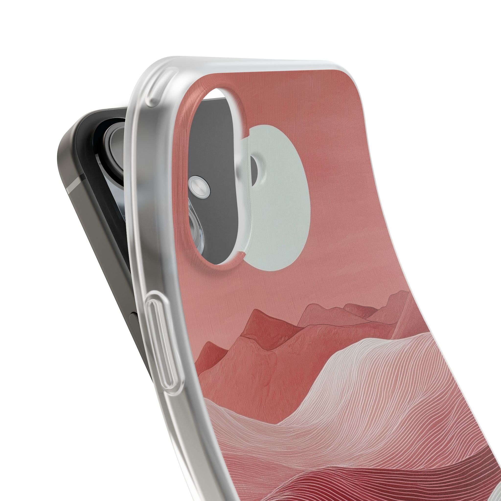 White Orb Dunes iPhone 16 Plus Case - Soft