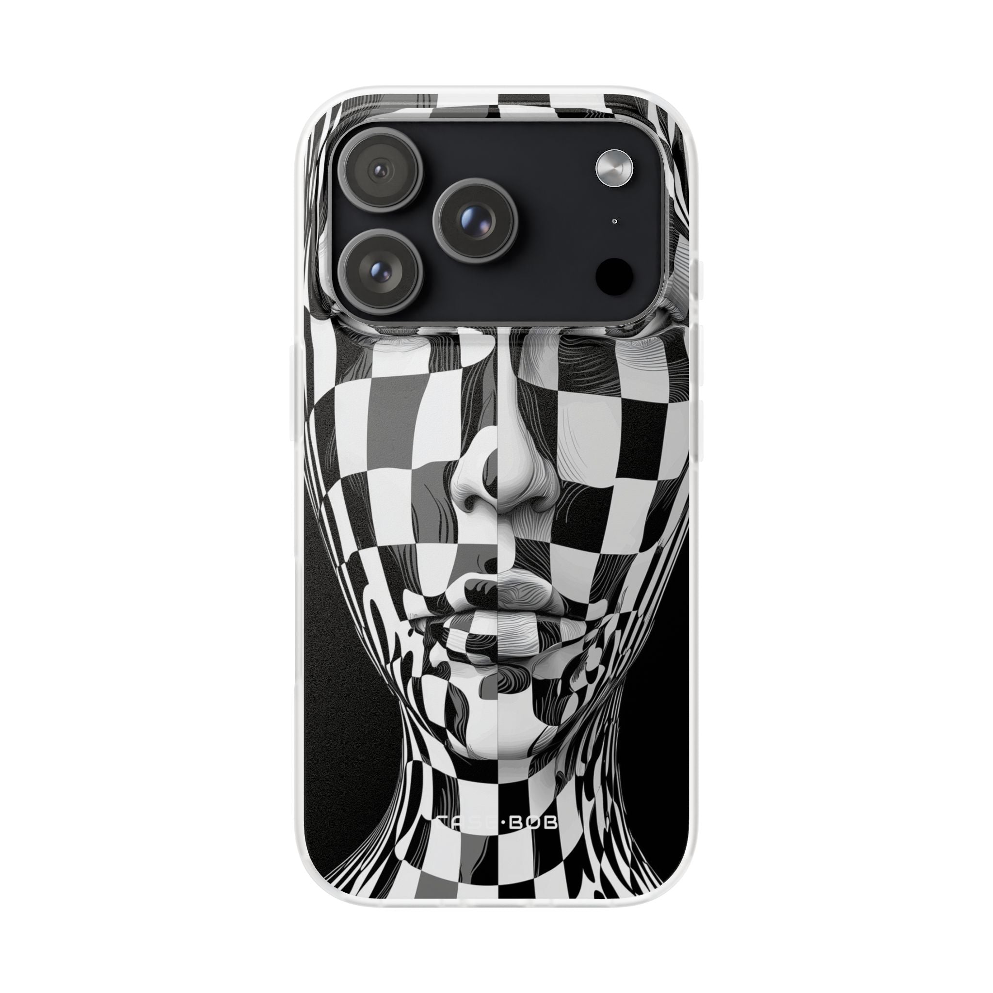 Checkered Face iPhone 17 Pro Case - Soft - CASE•BOB