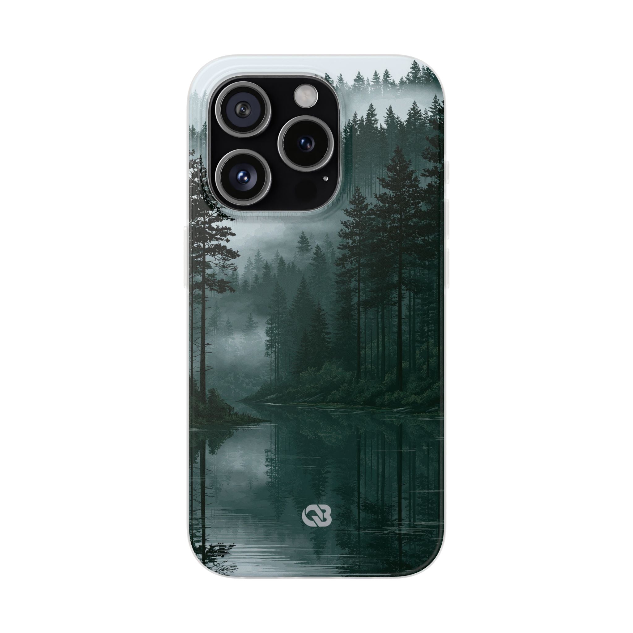 Green Lite Phone Case for iPhone - Misty Evergreen Mirror