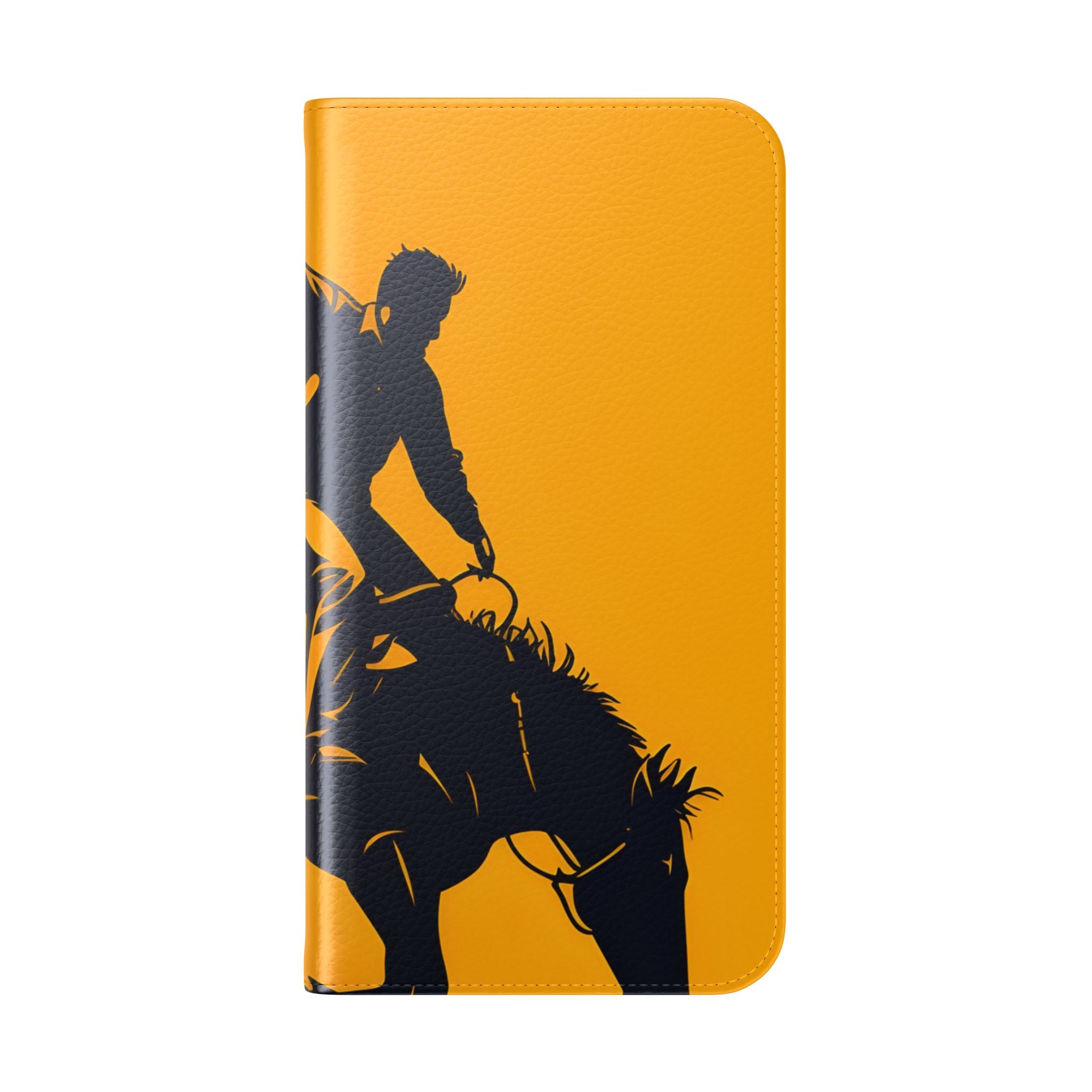 Bucking Cowboy Shadow - iPhone 15 Pro Max Case - Wallet