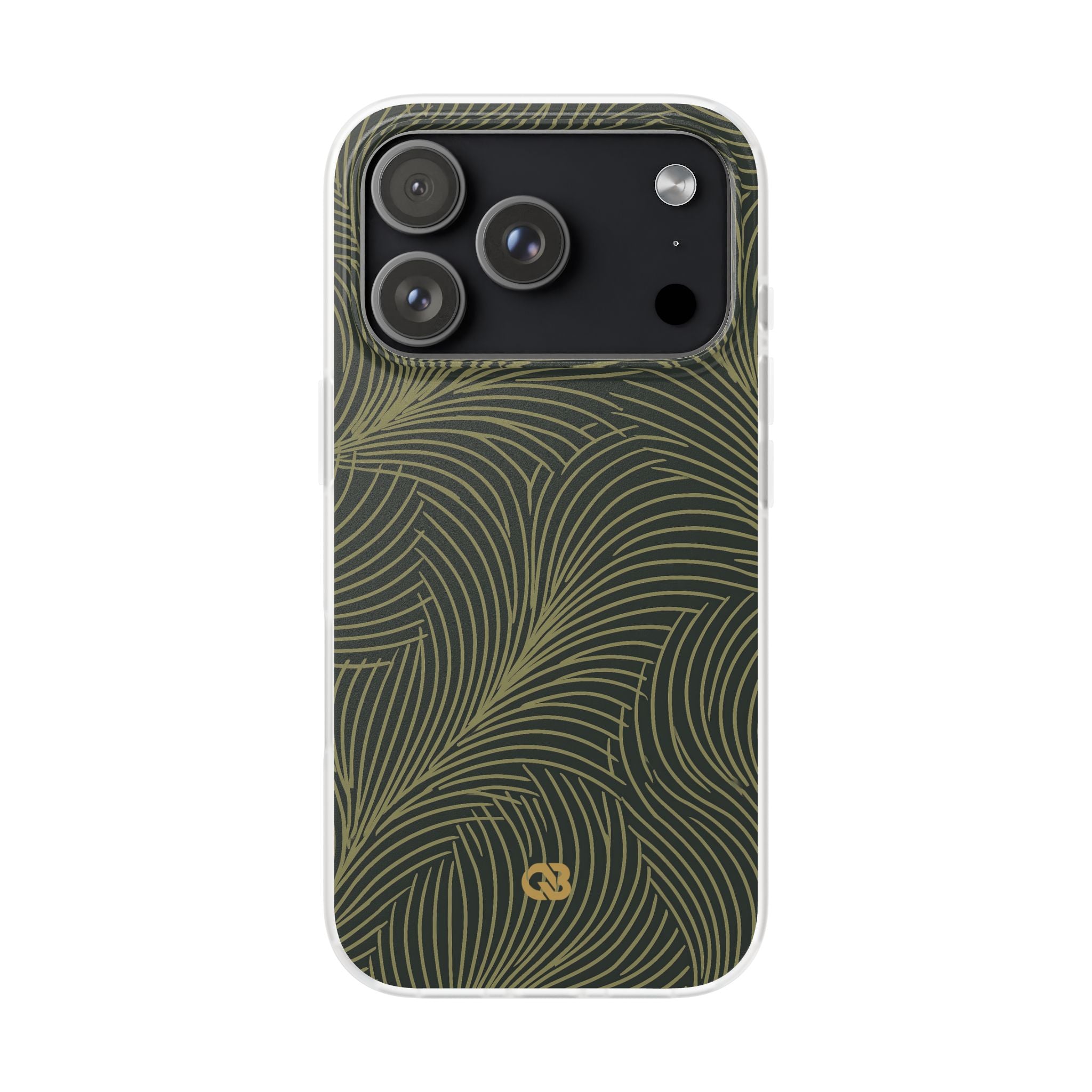 Green Lite Phone Case for iPhone - Dark Olive Plume
