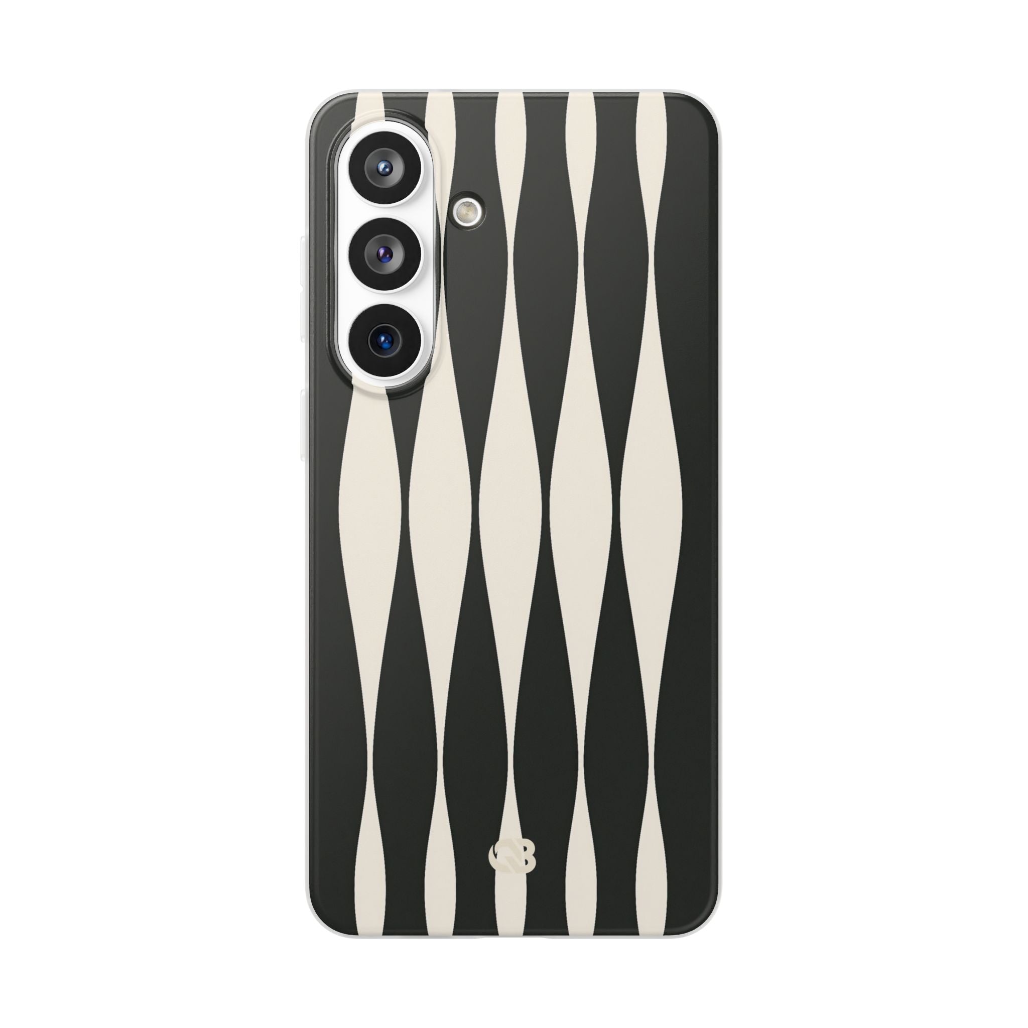Black Lite Phone Case for Samsung - Ivory Spindle Grid