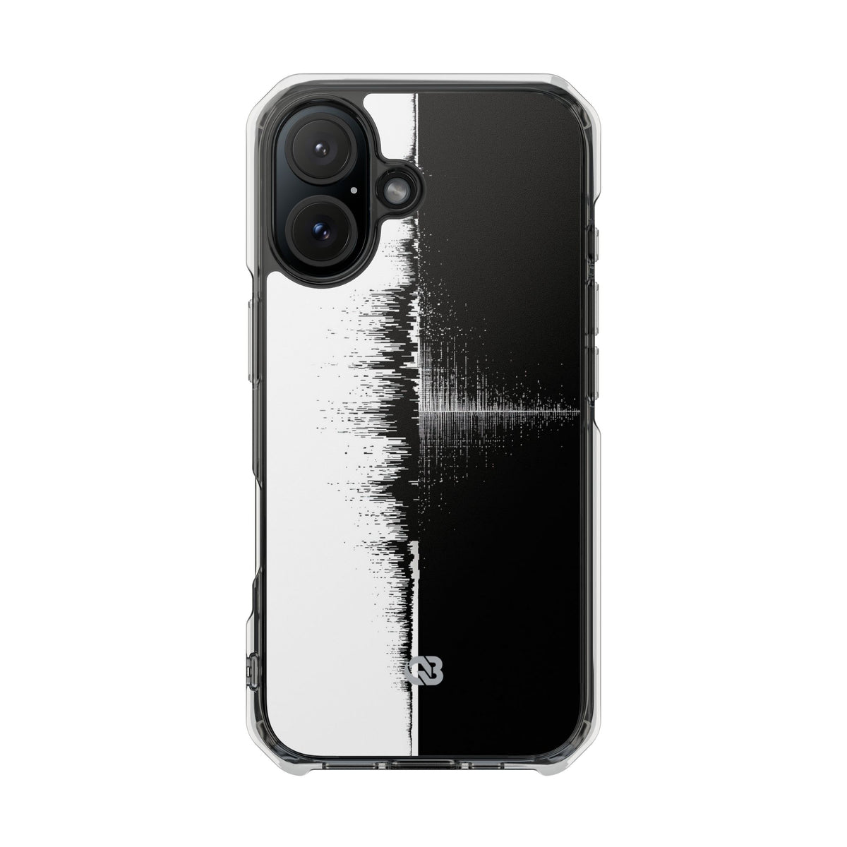 Black Impact MagSafe Phone Case for iPhone - Static Signal Split