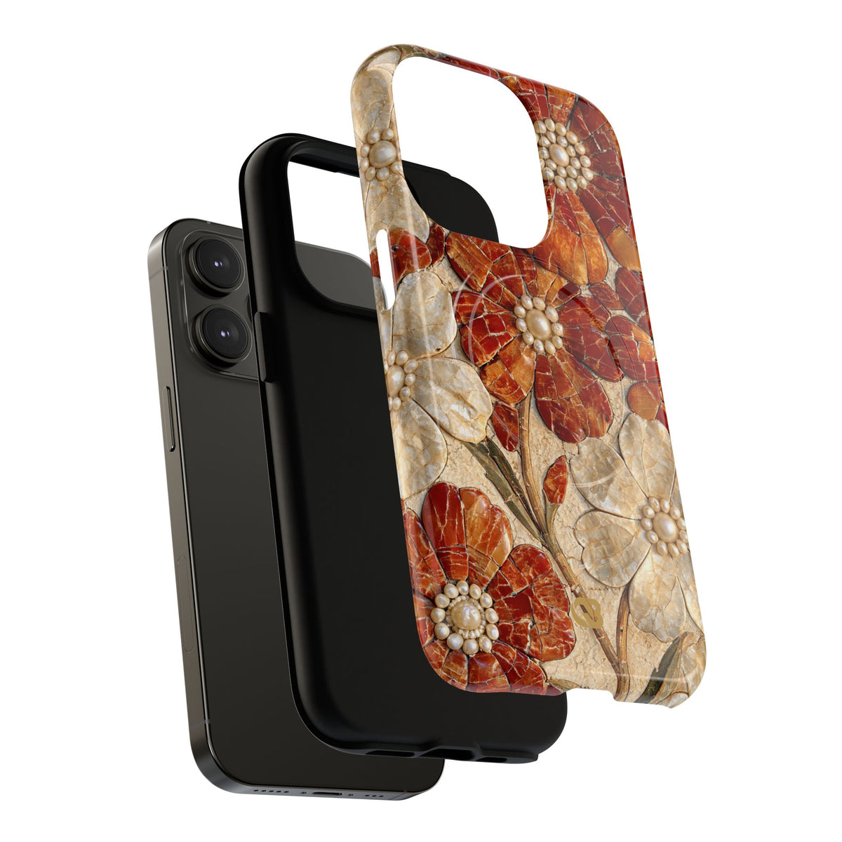 Carnelian Pearl Bloom · Tough 2.0 Magnetic Phone Case for iPhone · Orange