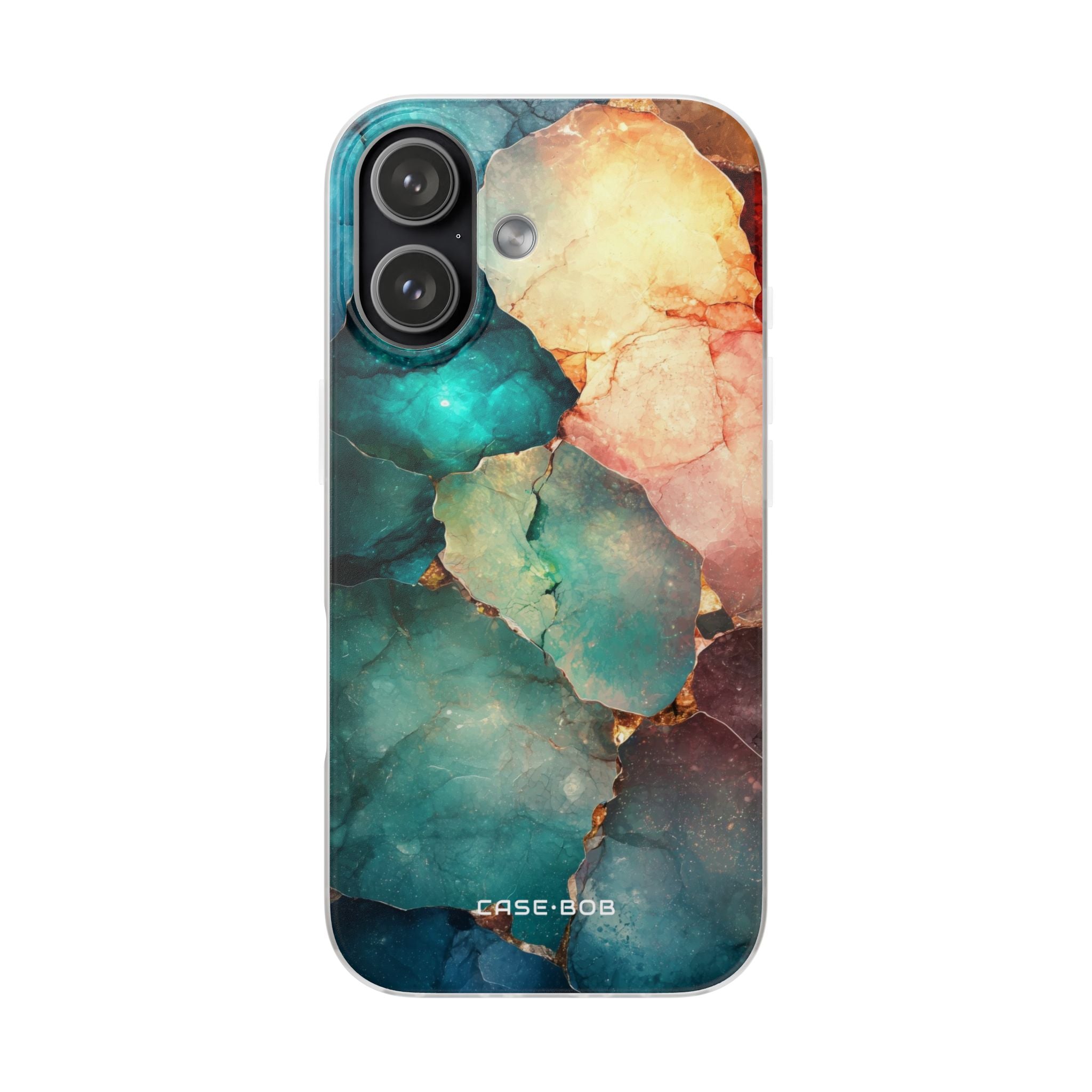 Teal Mosaic Veins iPhone 17 Case - Soft - CASE•BOB