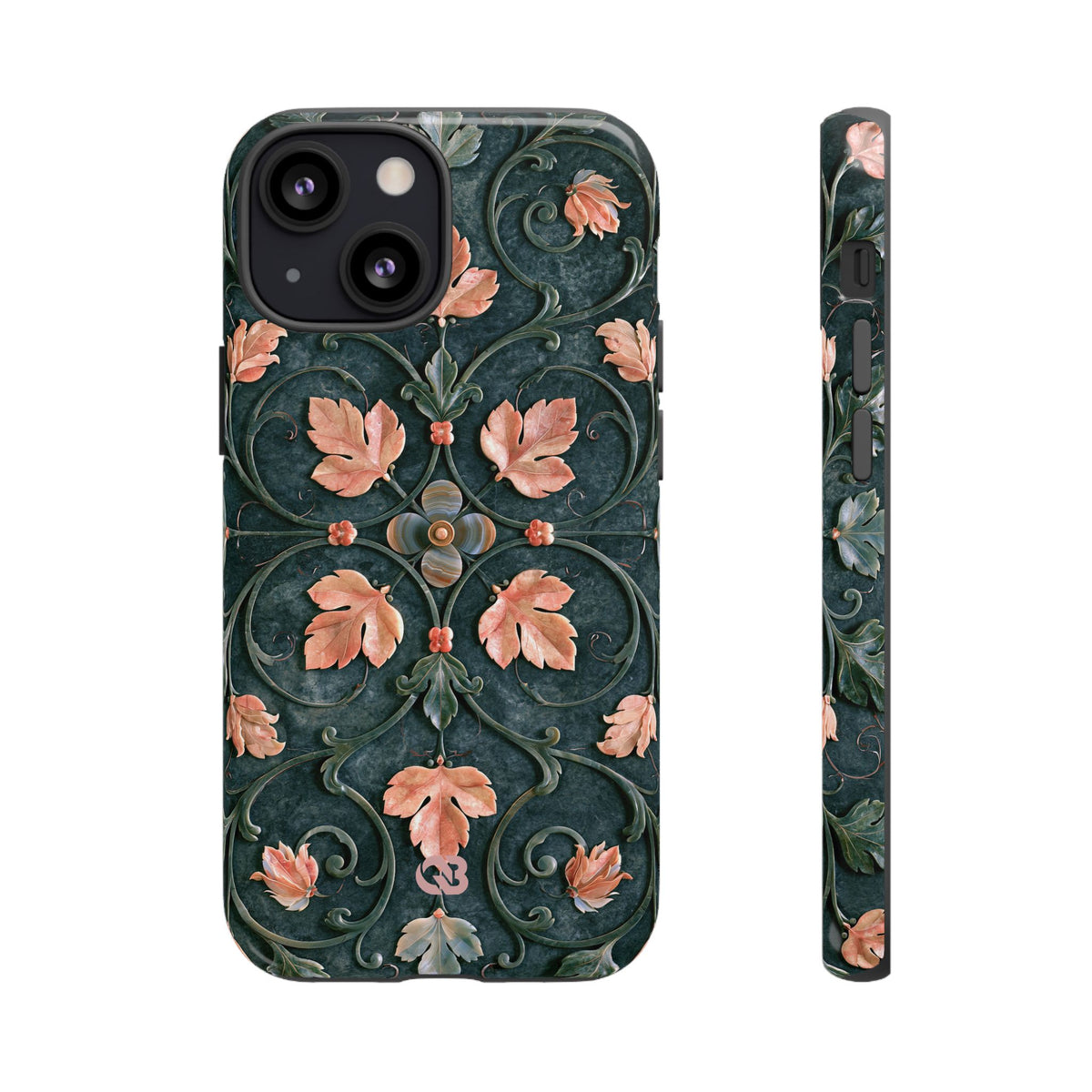 Florentine Rose Arabesque · Tough Phone Case for iPhone · Green