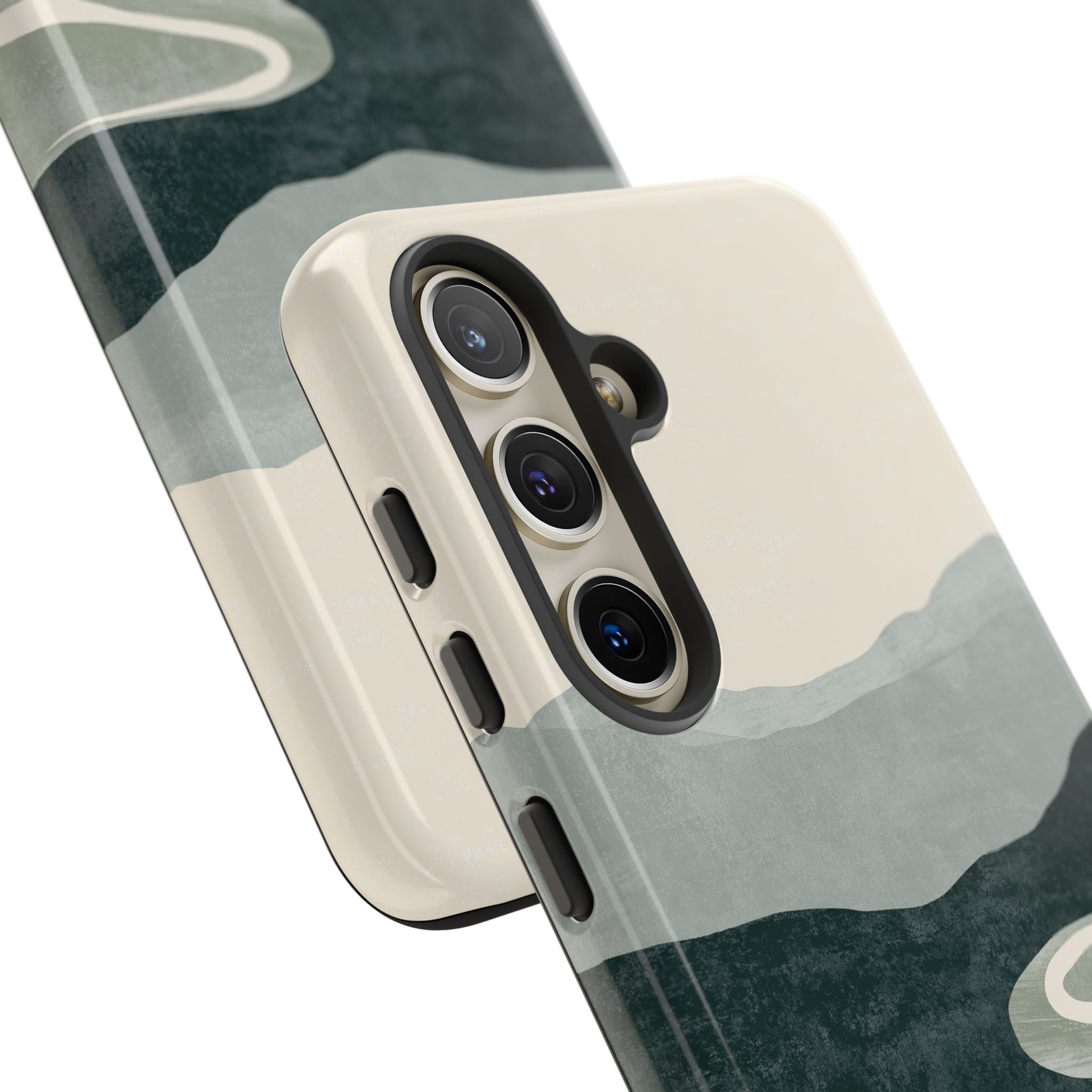 Green Tough Phone Case for Samsung - Misty Sage Valley