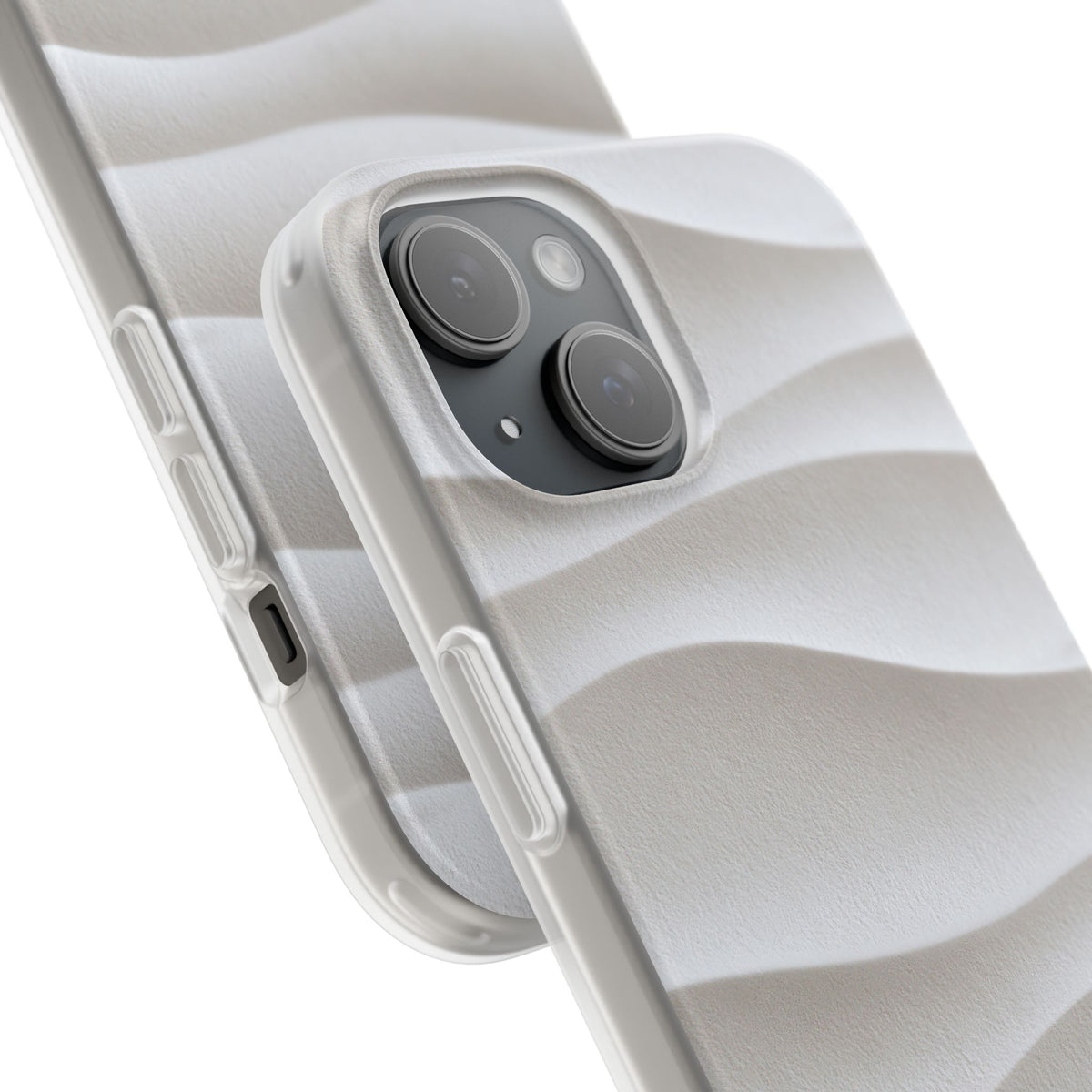 White Lite Phone Case for iPhone - Arctic Flow Ridges