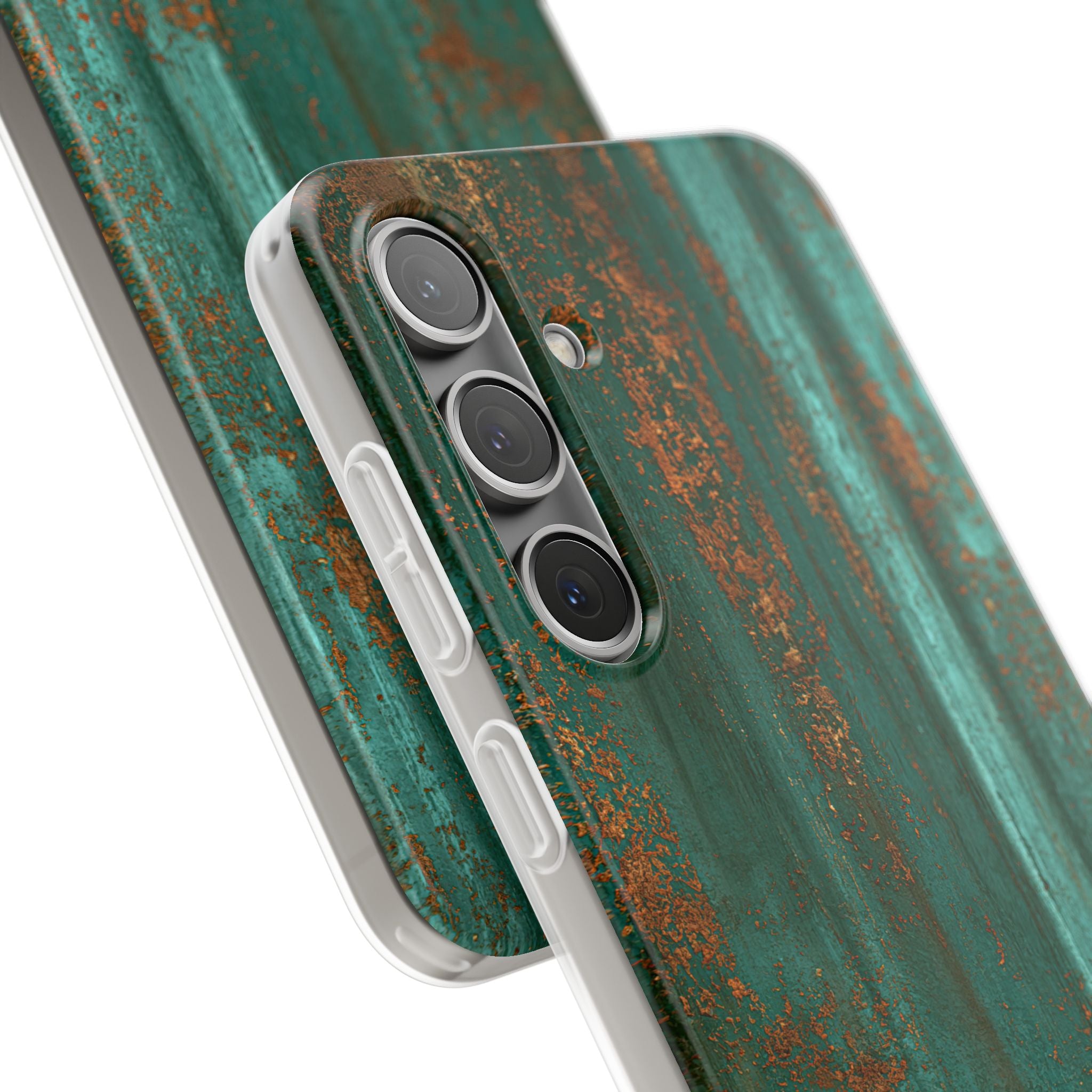 Teal Lite Phone Case for Samsung - Verdigris Copper Siding