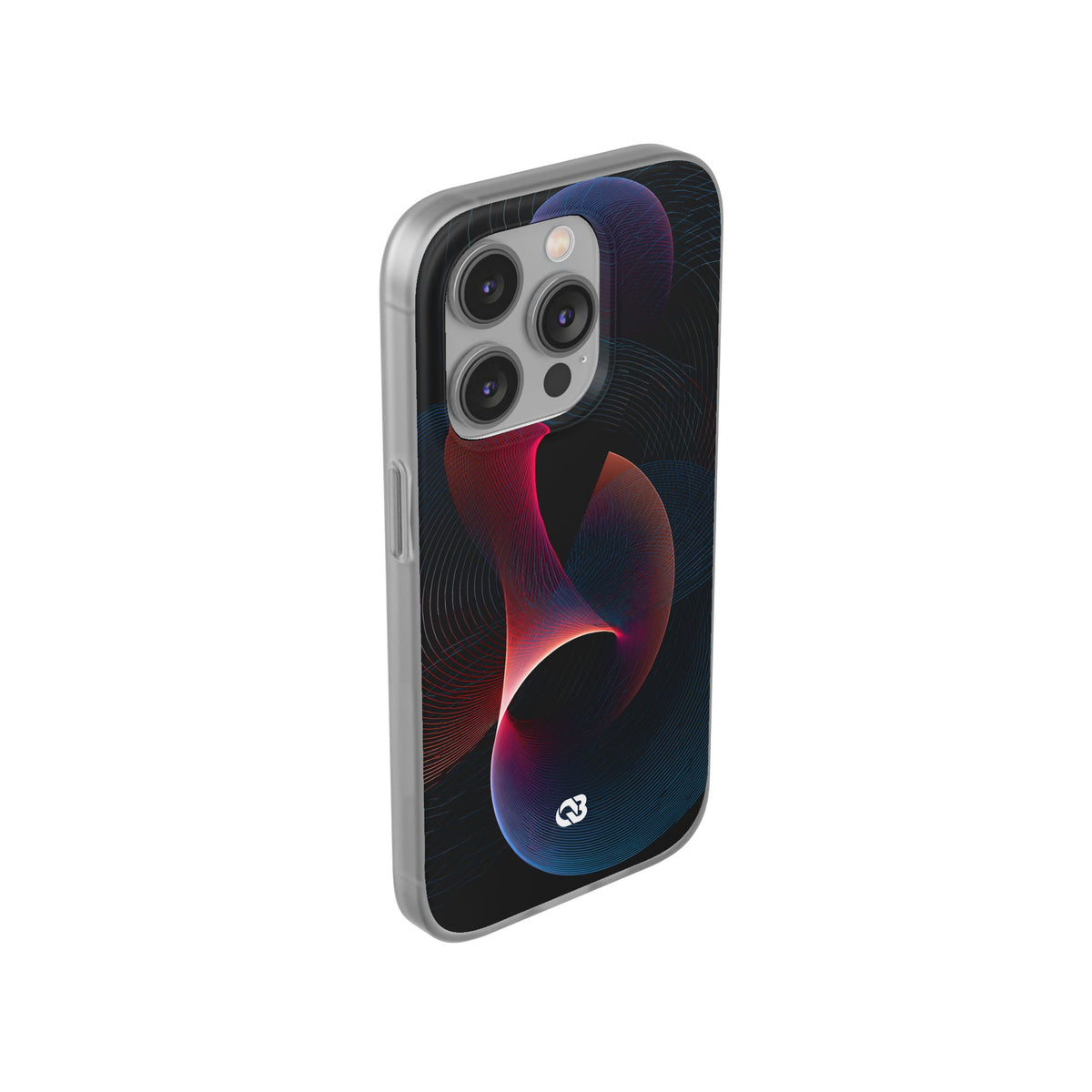 Black Lite Phone Case for iPhone - Cobalt Crimson Flux