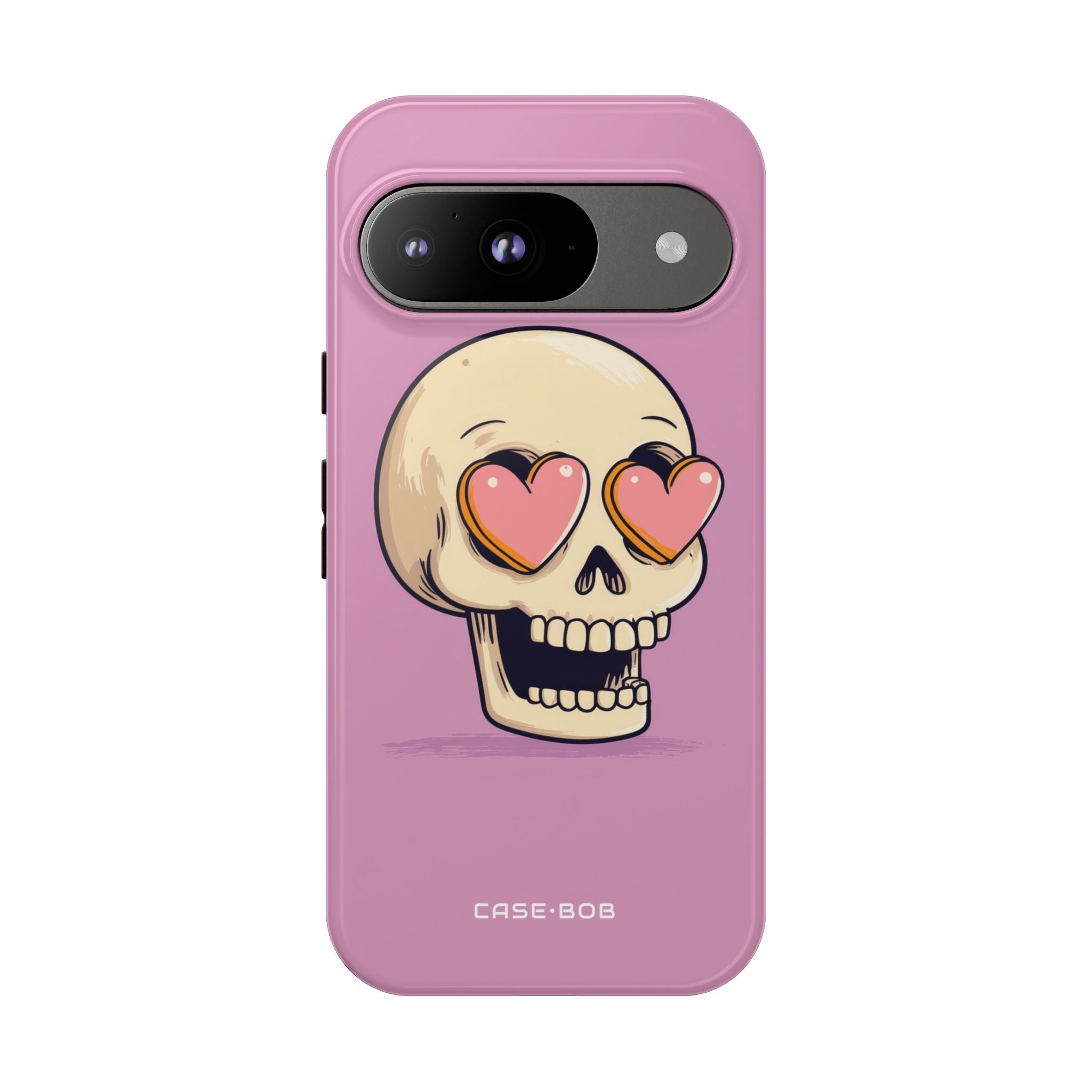 Herzäugiger Totenkopf Google Pixel 9 Case - Tough