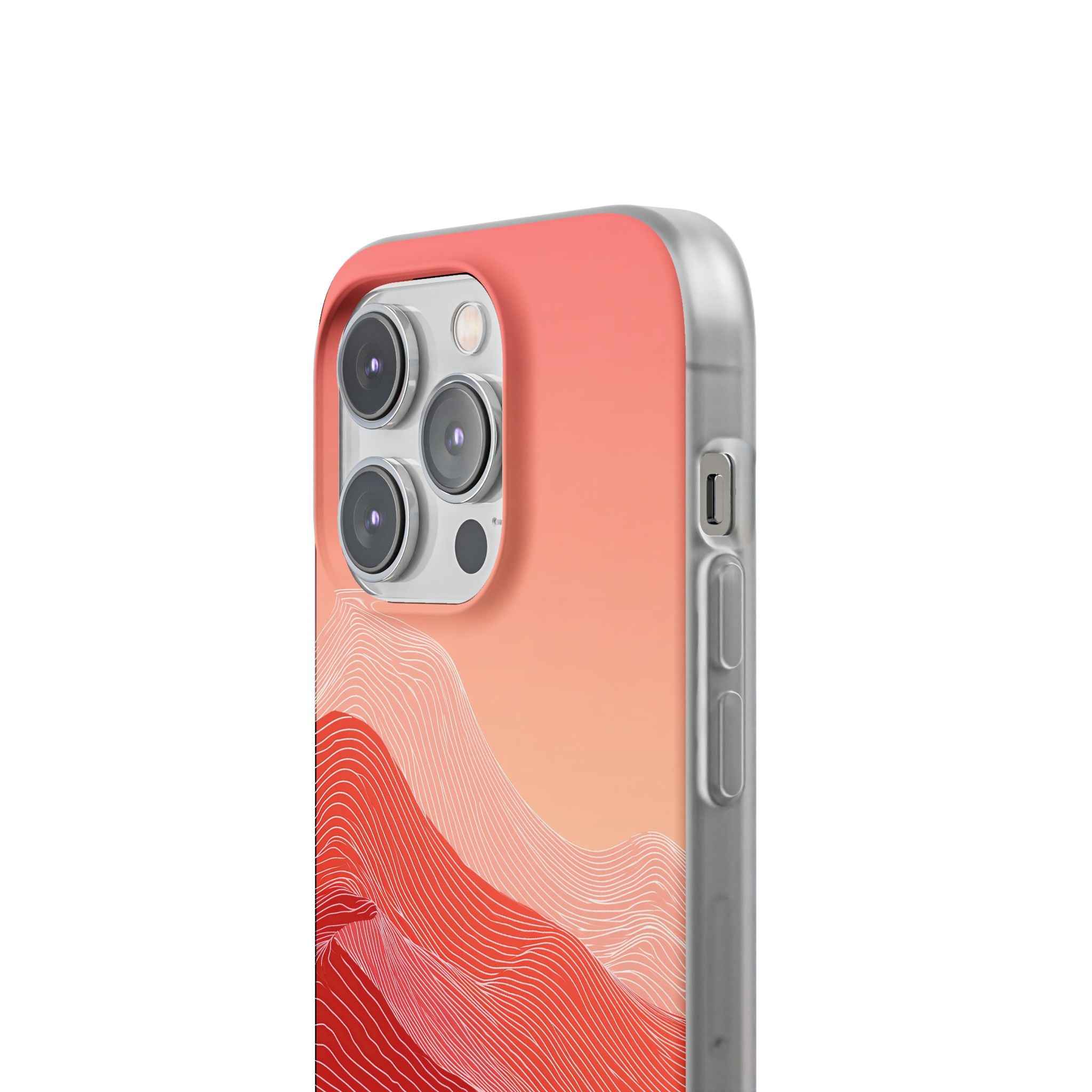 Red Lite Phone Case for iPhone - Crimson Ridge Contour