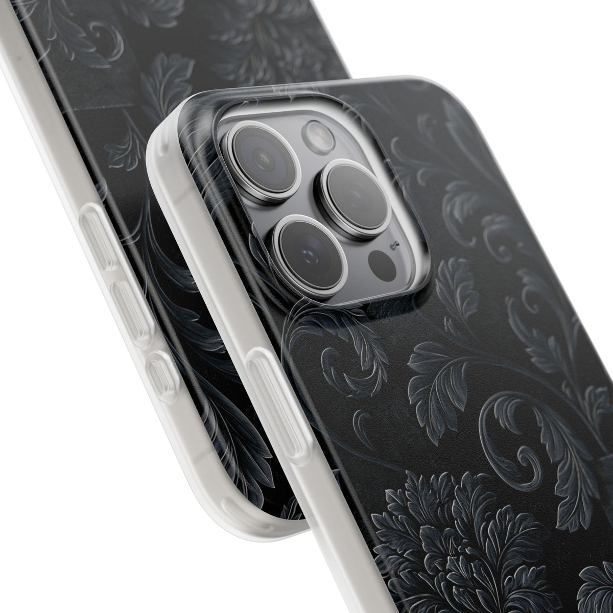 Obsidian Damask · Lite Phone Case for iPhone · Black