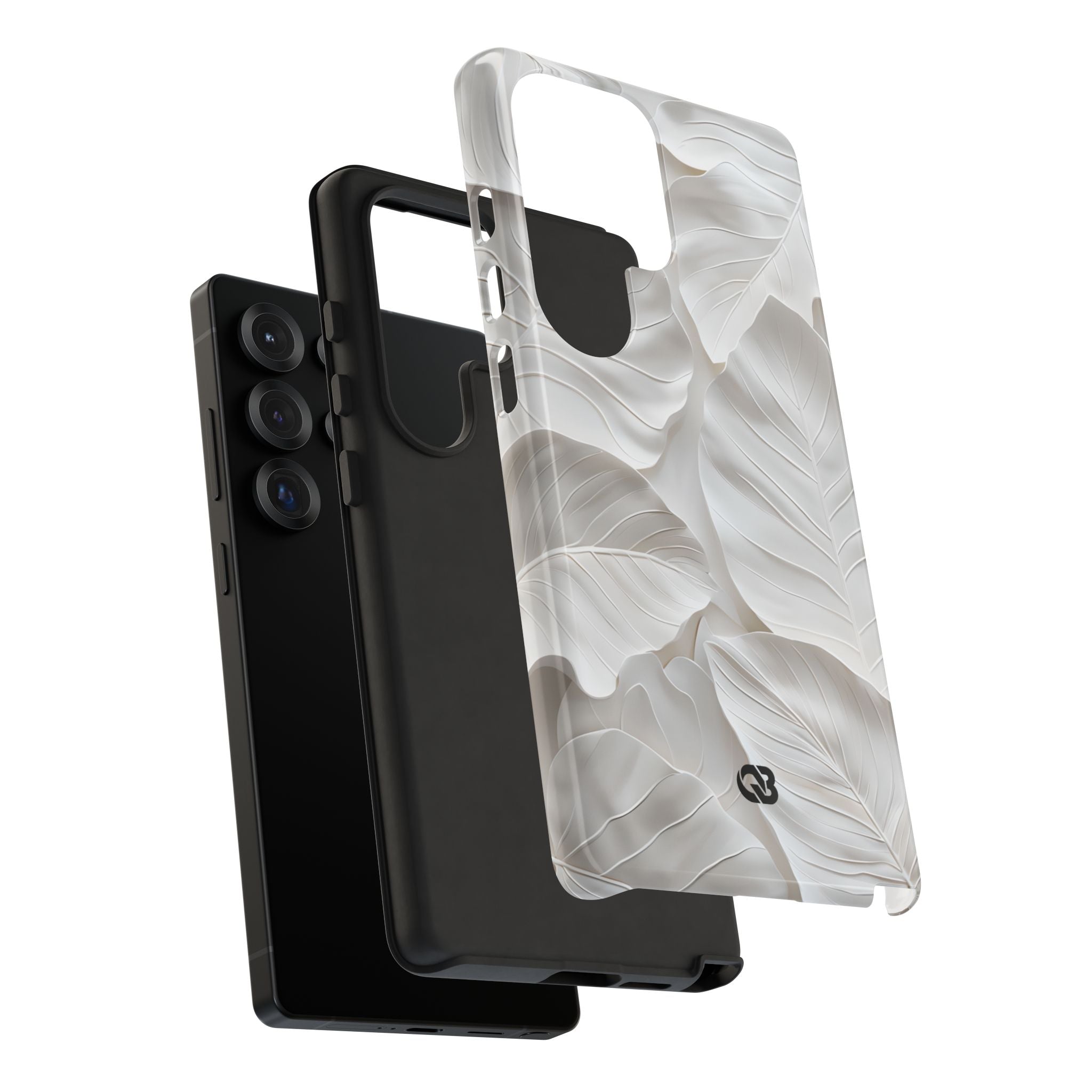 Sculpted Ivory Leaves · Tough Phone Case for Samsung