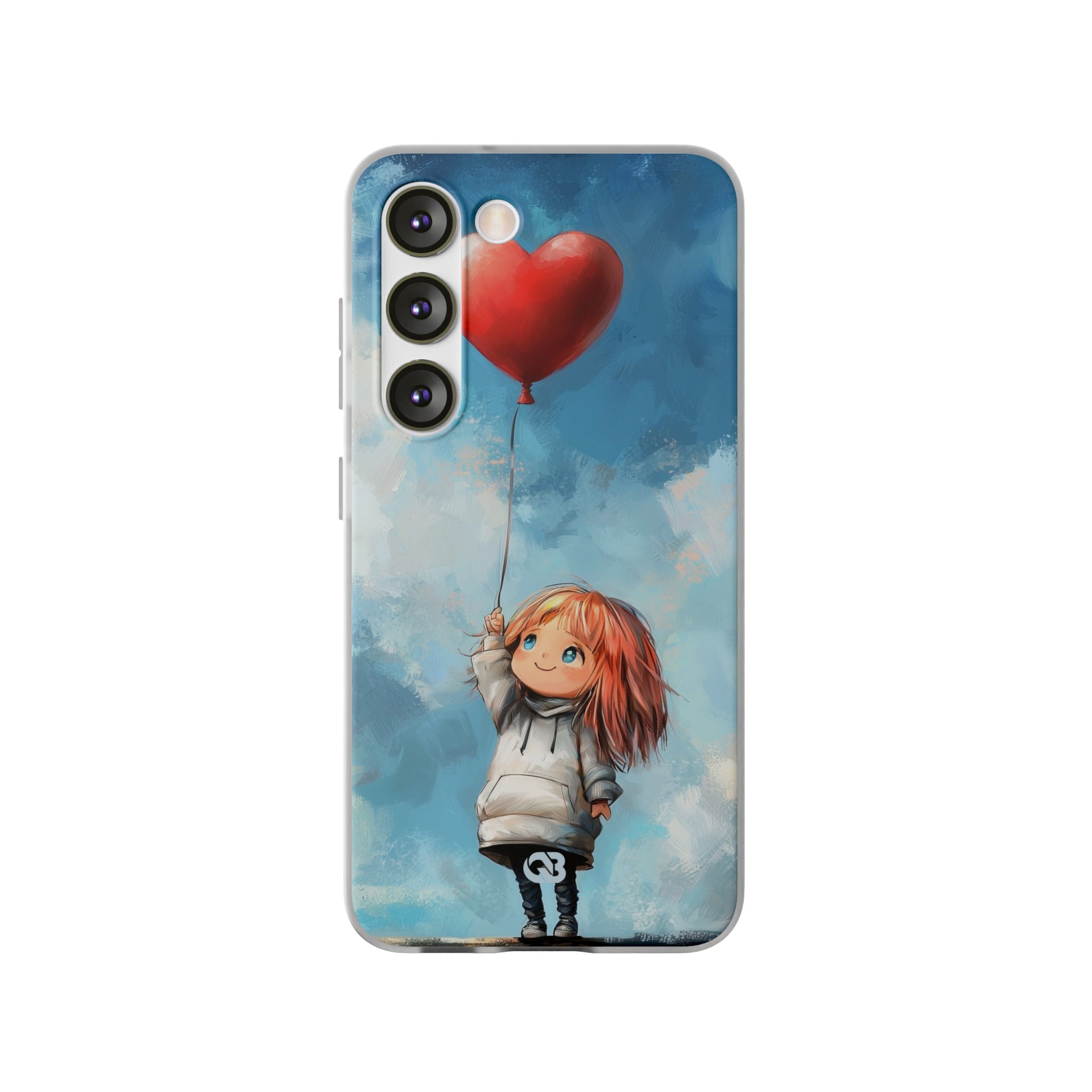 Crimson Heart Sky · Soft Phone Case for Samsung
