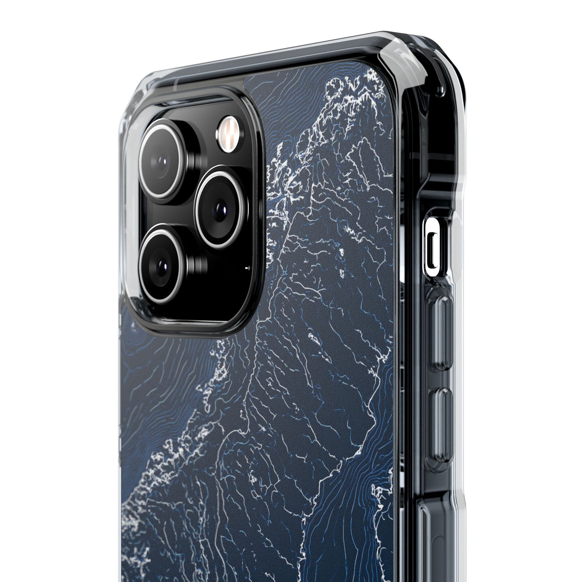 Nordic Contour Chart · Clear Impact Magnetic Phone Case for iPhone · Blue
