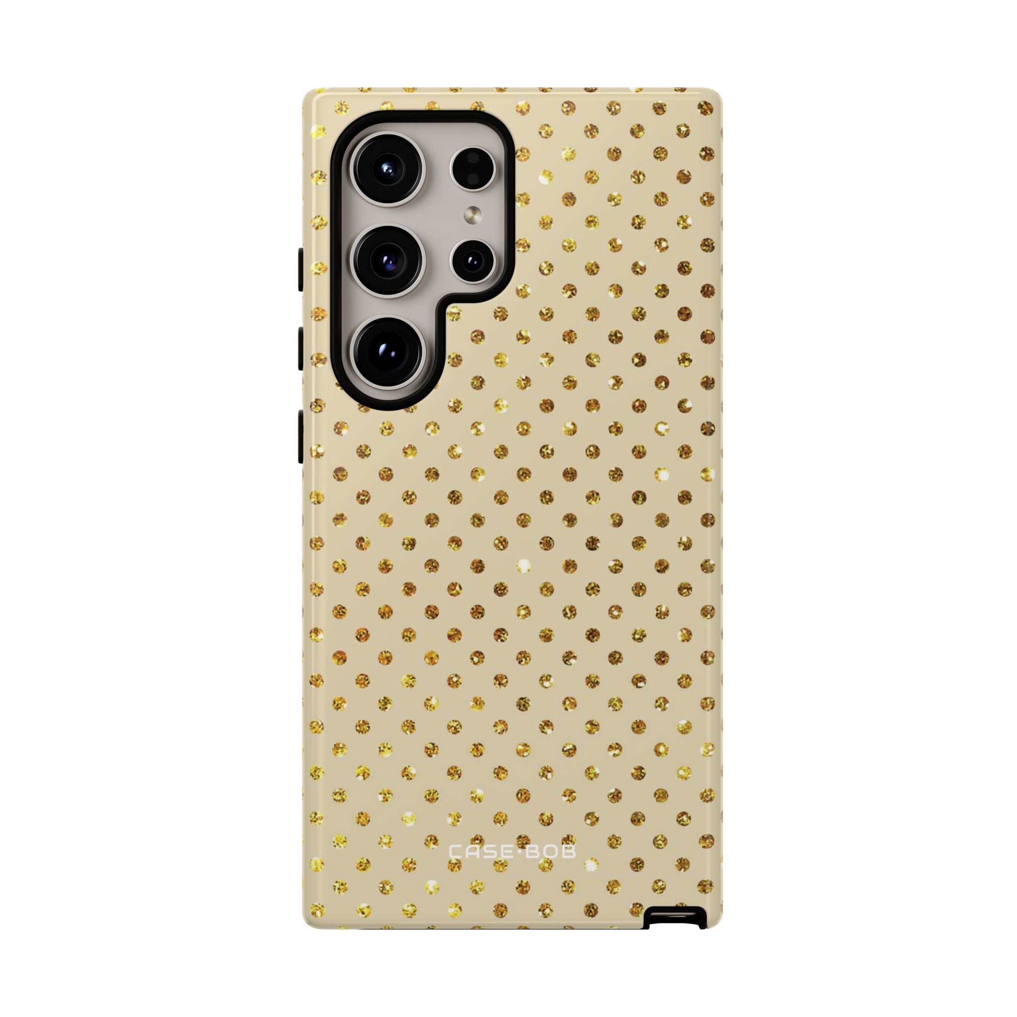 Gold Sparkle Grid Samsung S24 Ultra Case - Tough