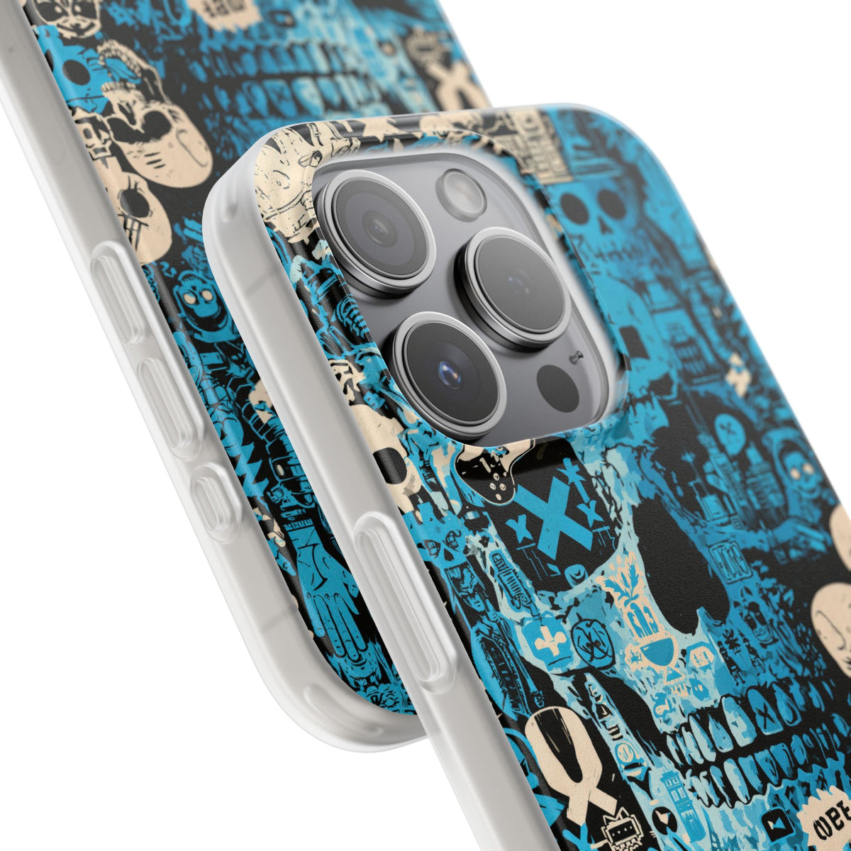 Electric Skull Graffiti · Lite Phone Case for iPhone · Blue