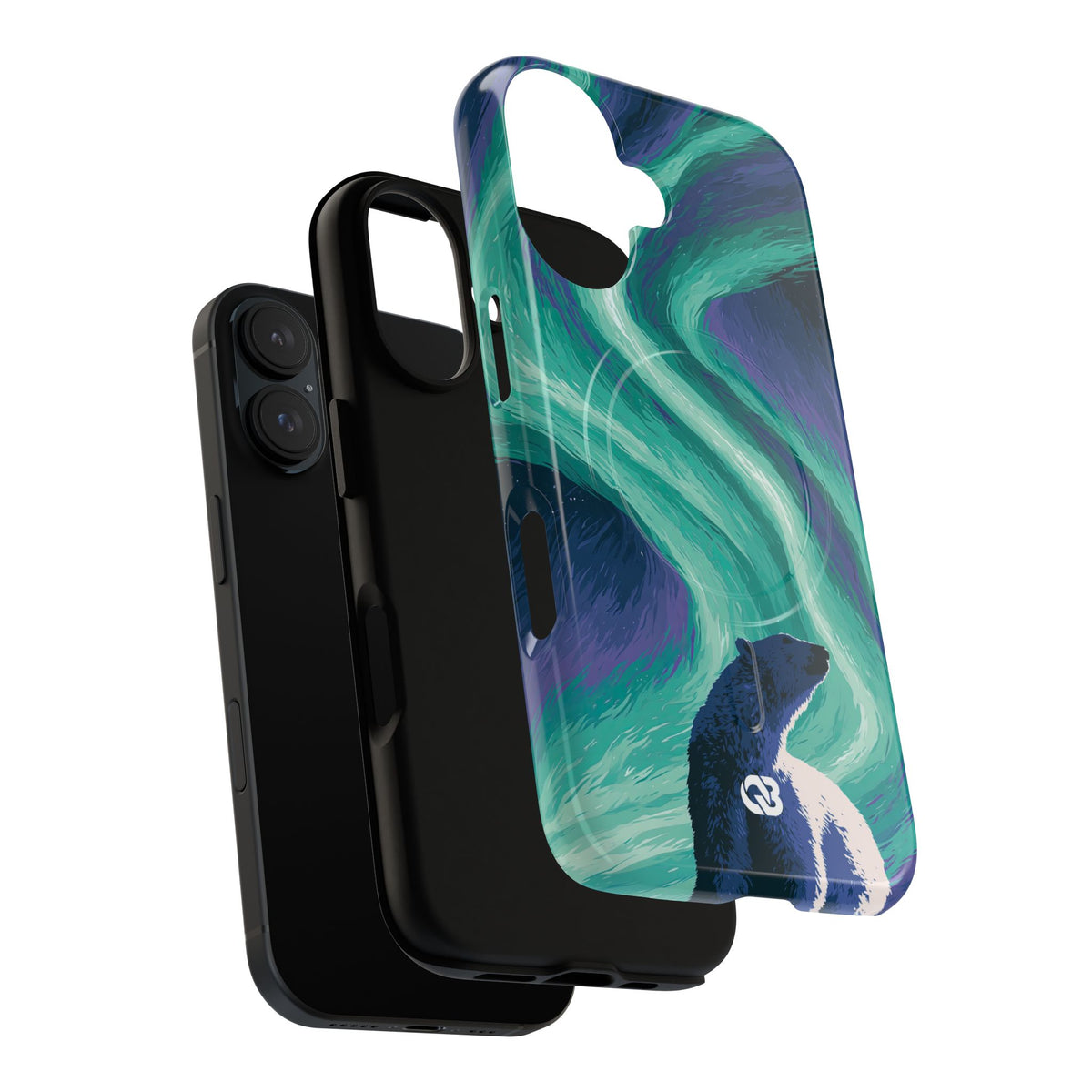 Arctic Aurora Bear · Tough 2.0 Magnetic Phone Case for iPhone · Teal